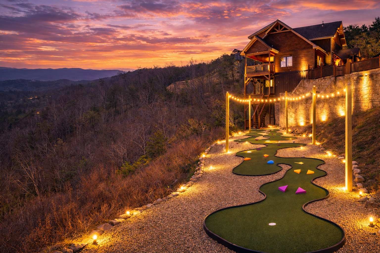 Indoor Pool Cabin w/ Putt Putt & Mountain View — Sevierville, TN — vacation rental