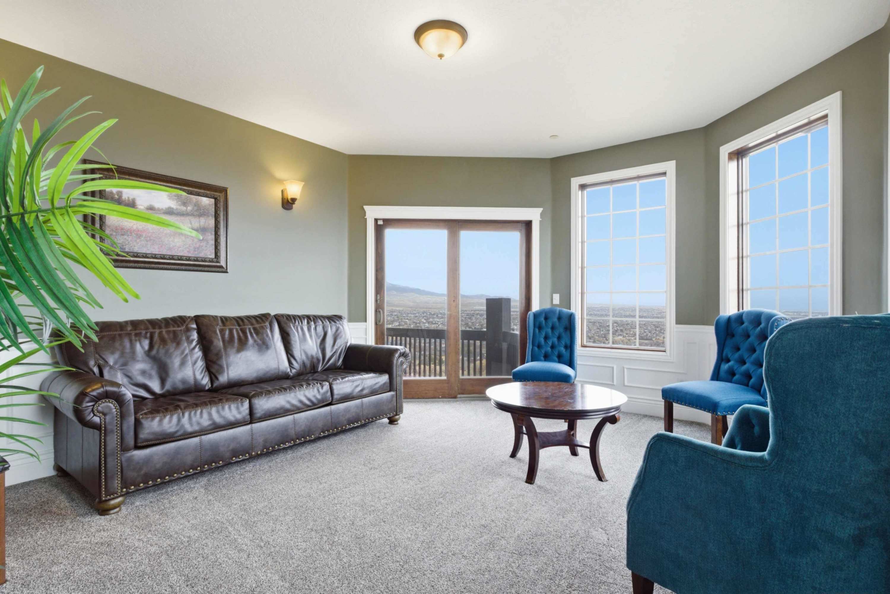 Comfortable secondary living area with plenty of natural light