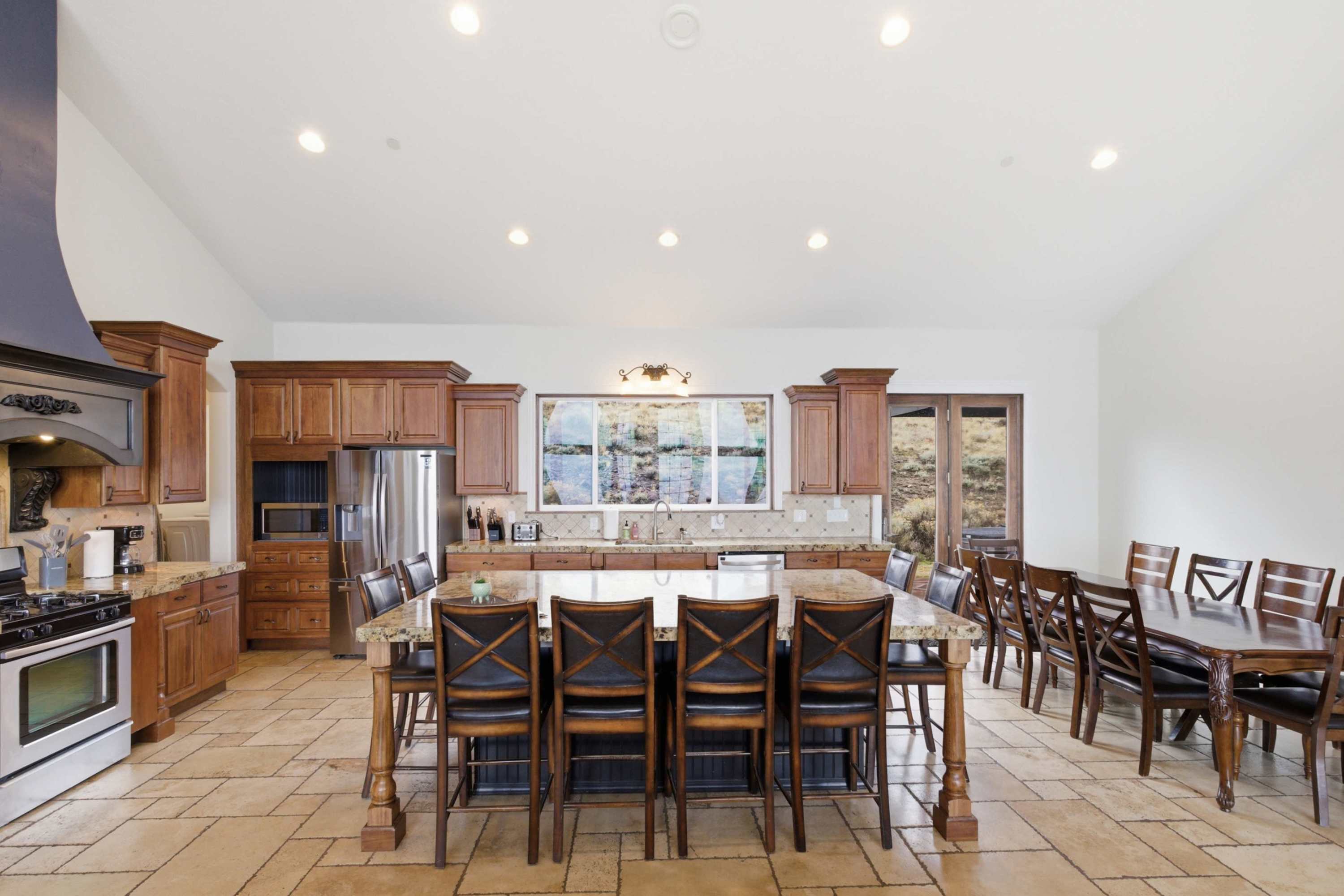 Open-concept kitchen and dining area designed for gathering and entertaining