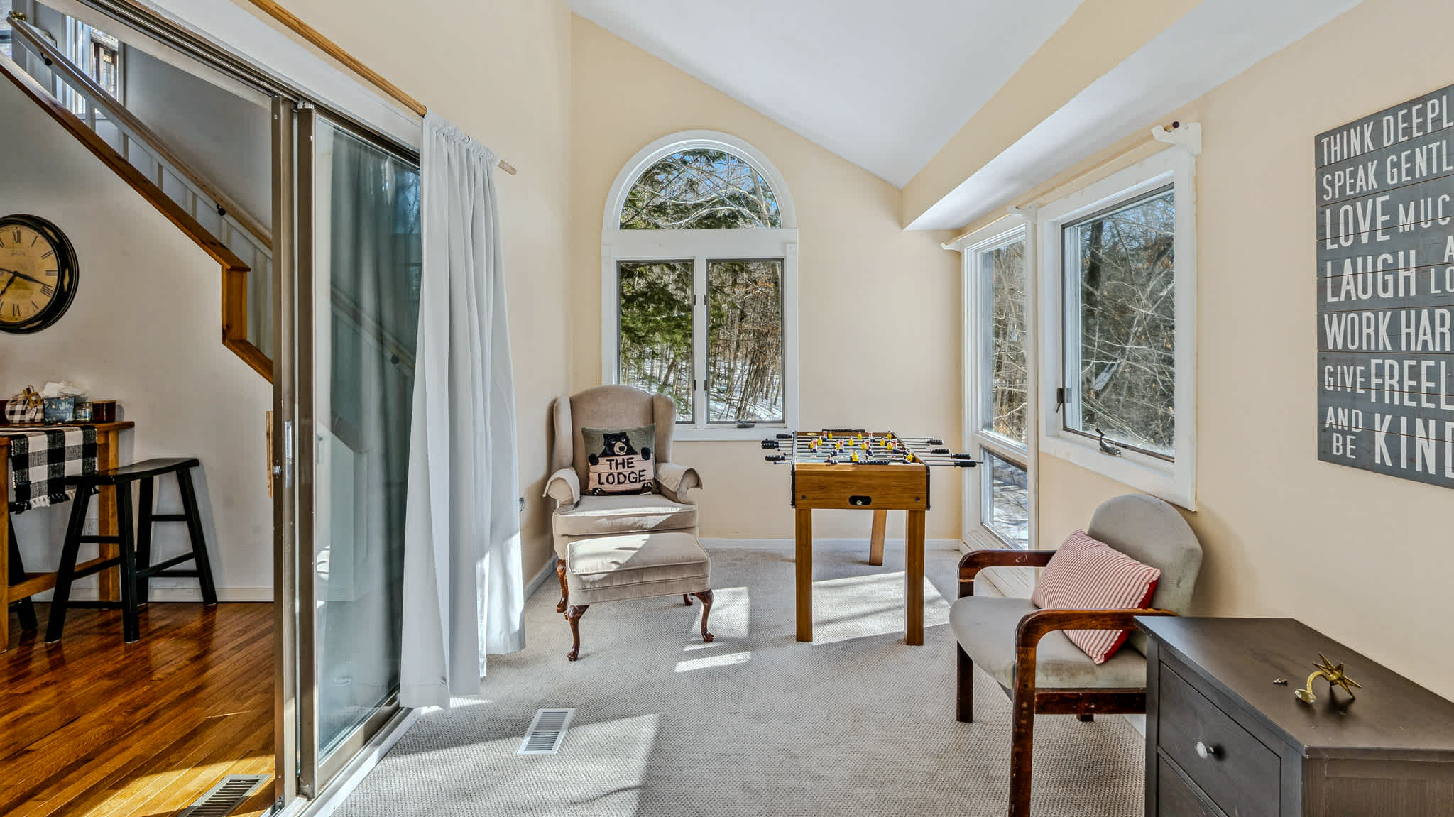 Quechee Woodland Escape: Ski, Fireplace + Foosball