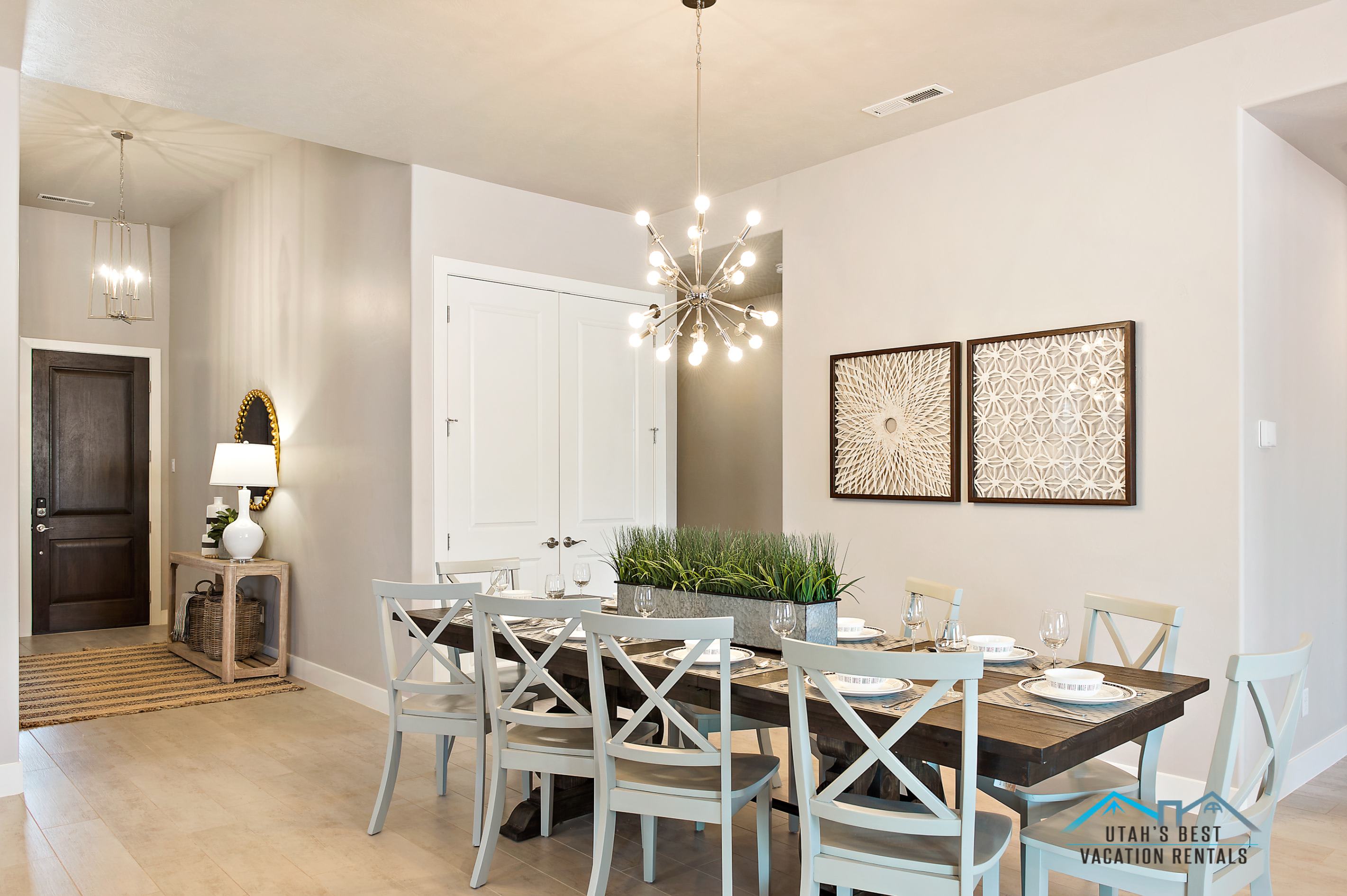 109 - Large dining table seats 10