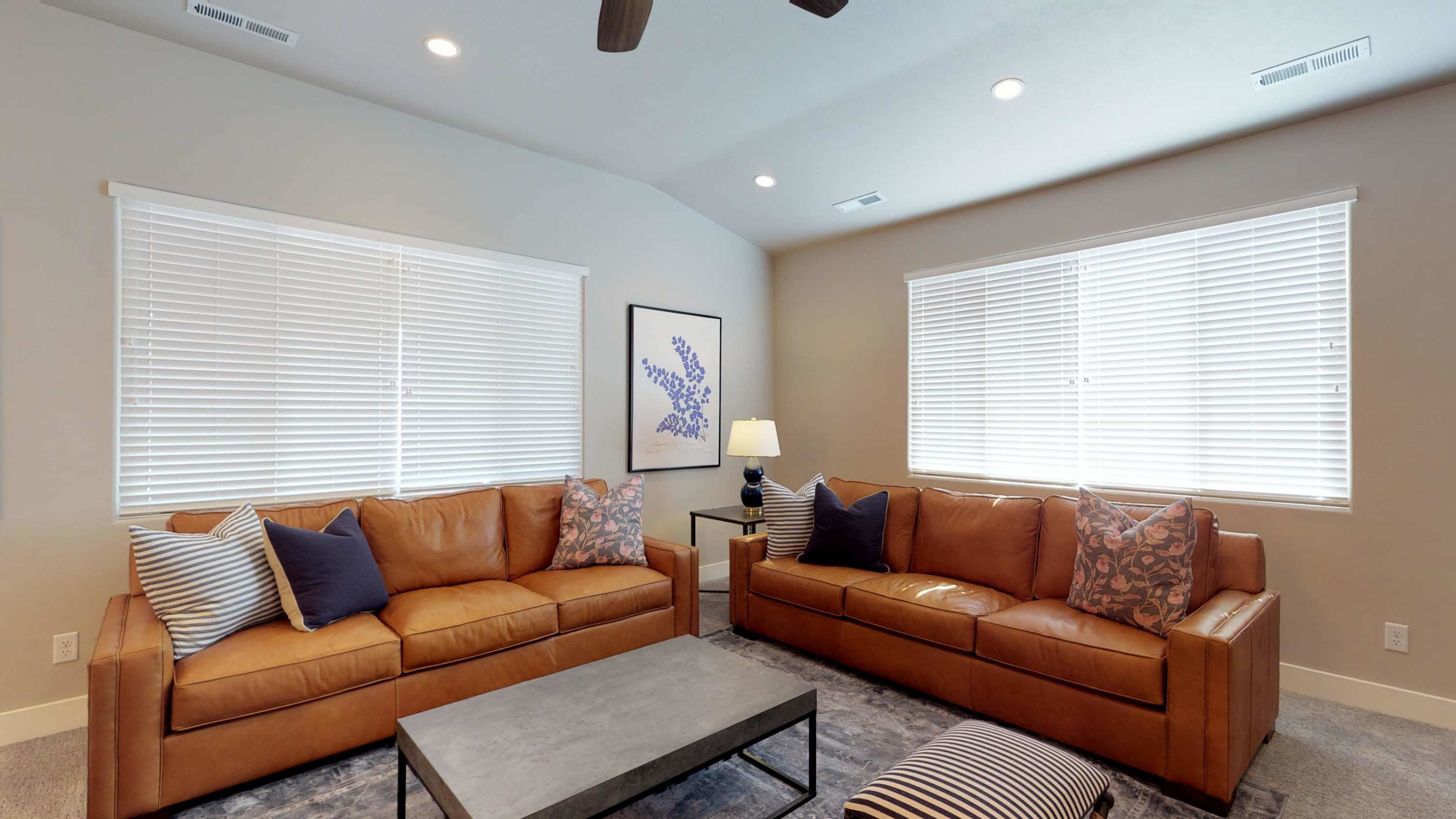 109 - 2 beautiful comfortable sofas in main family room off kitchen