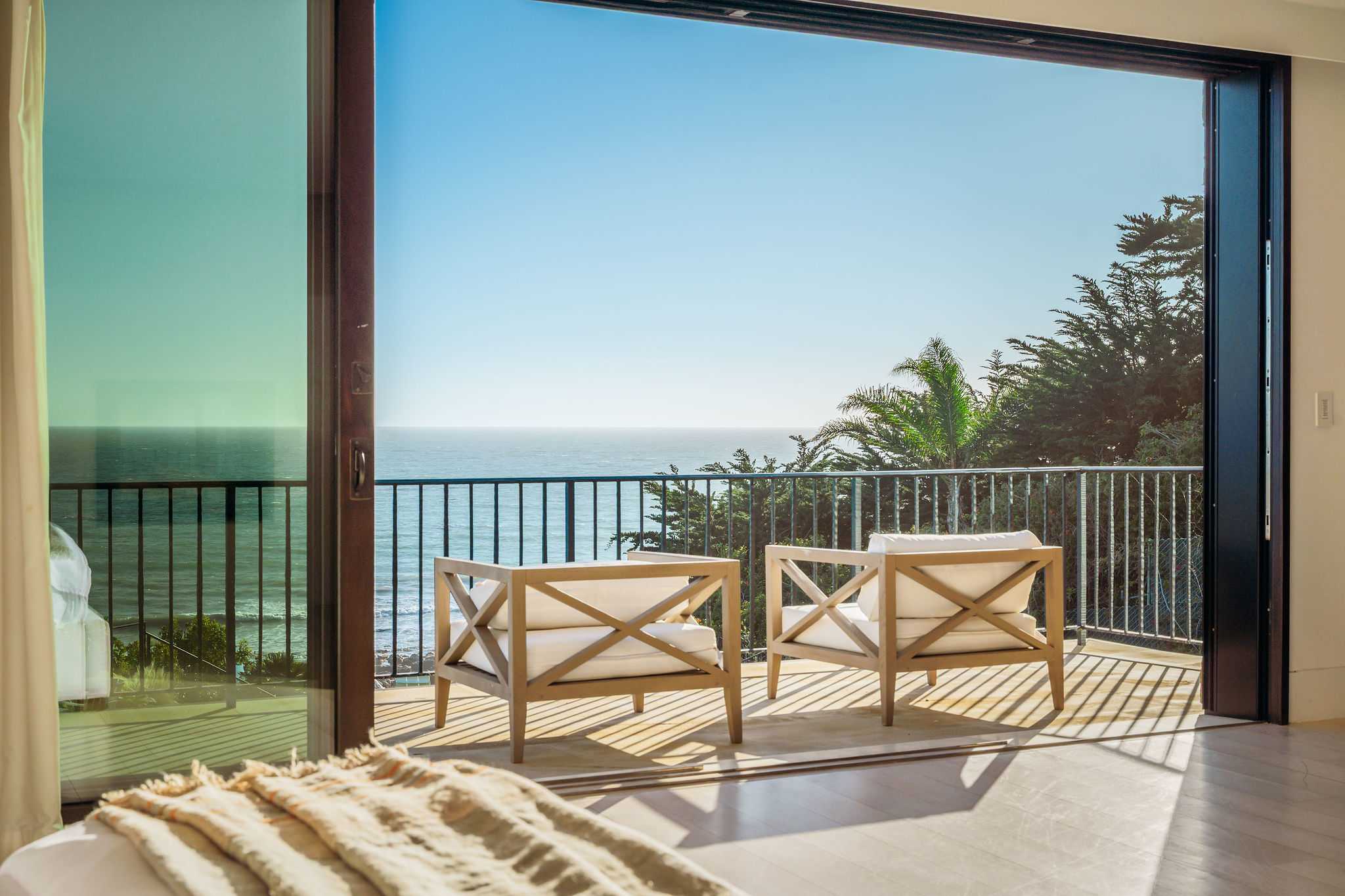 A private lookout over the Pacific Ocean in Malibu.