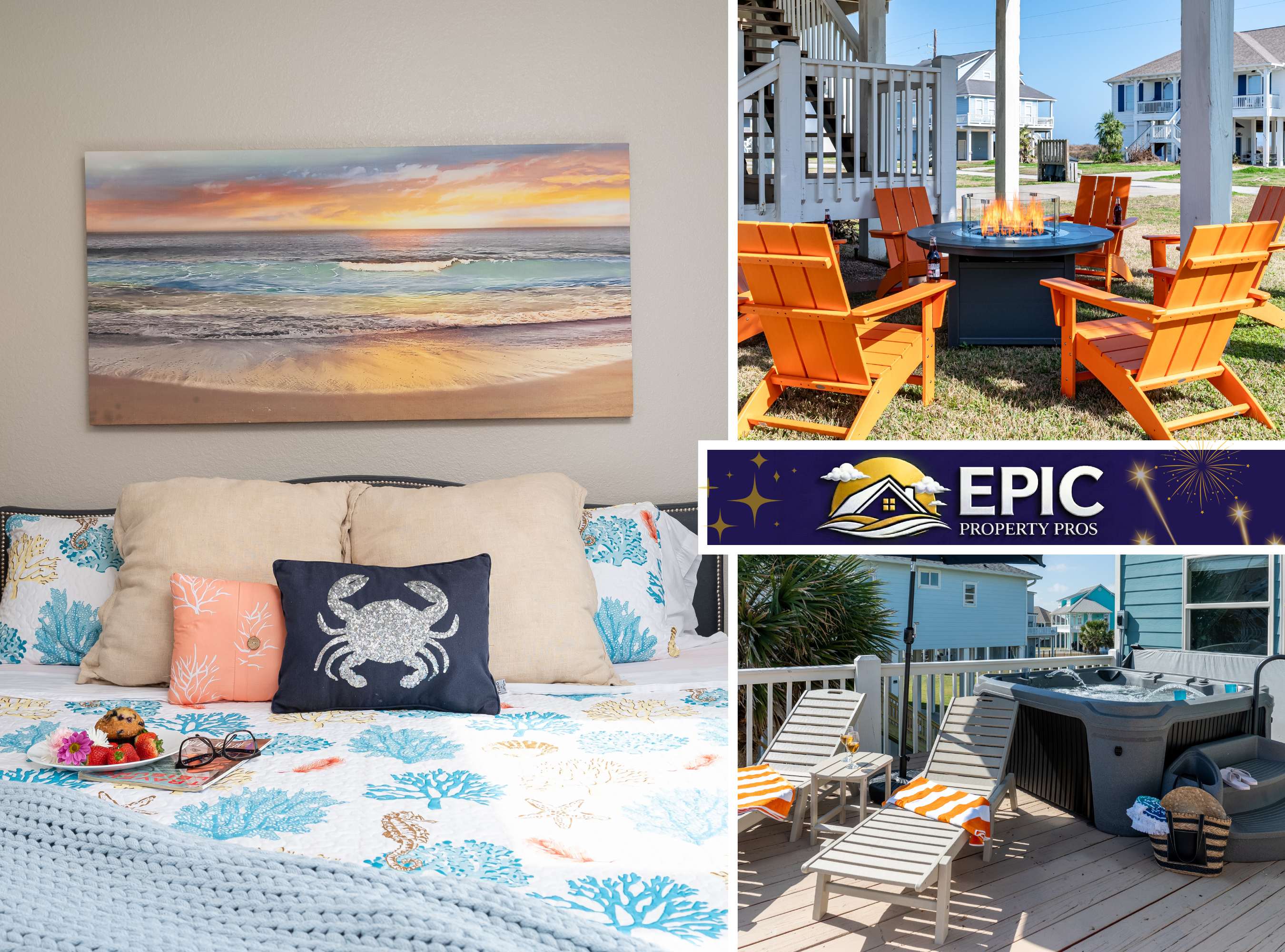 5Br Ocean View Gem: Hot Tub | BBQ | Firepit | Games — Bolivar Peninsula, TX — vacation rental