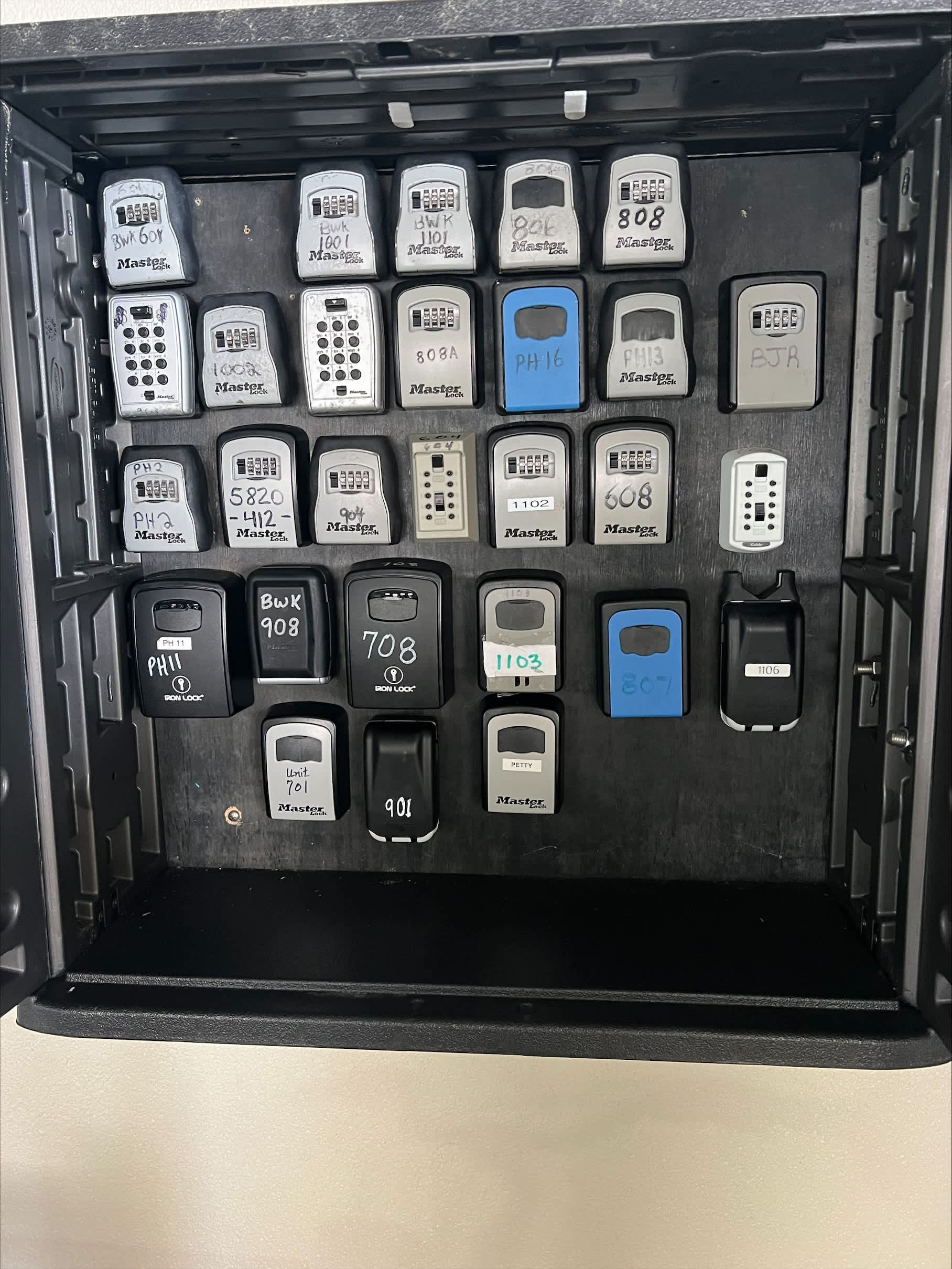 Lock Boxes in Parking Garage -PH 16