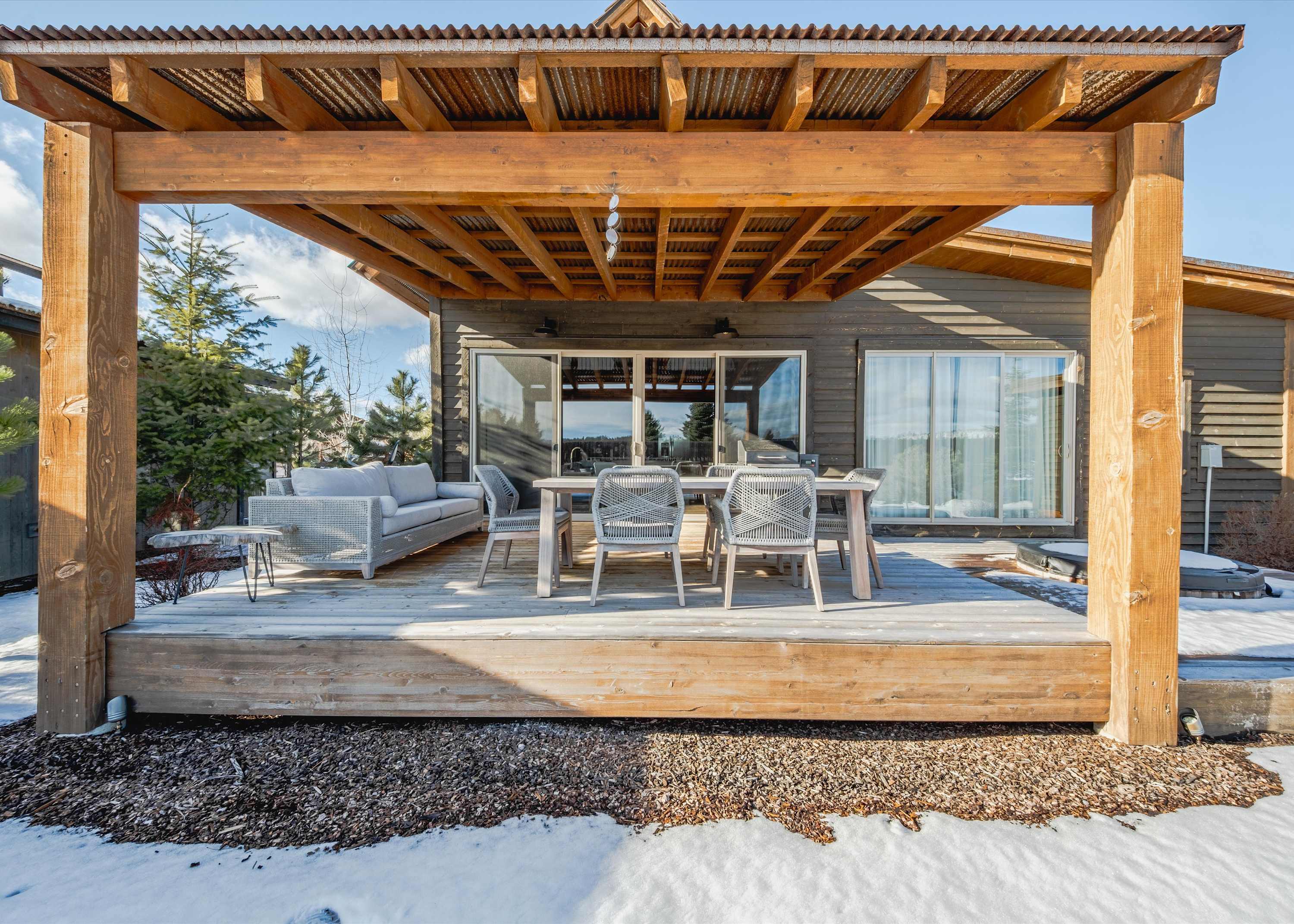 Wake up to fresh mountain air and end the day by the fire at Wilderness Club Home in Whitefish