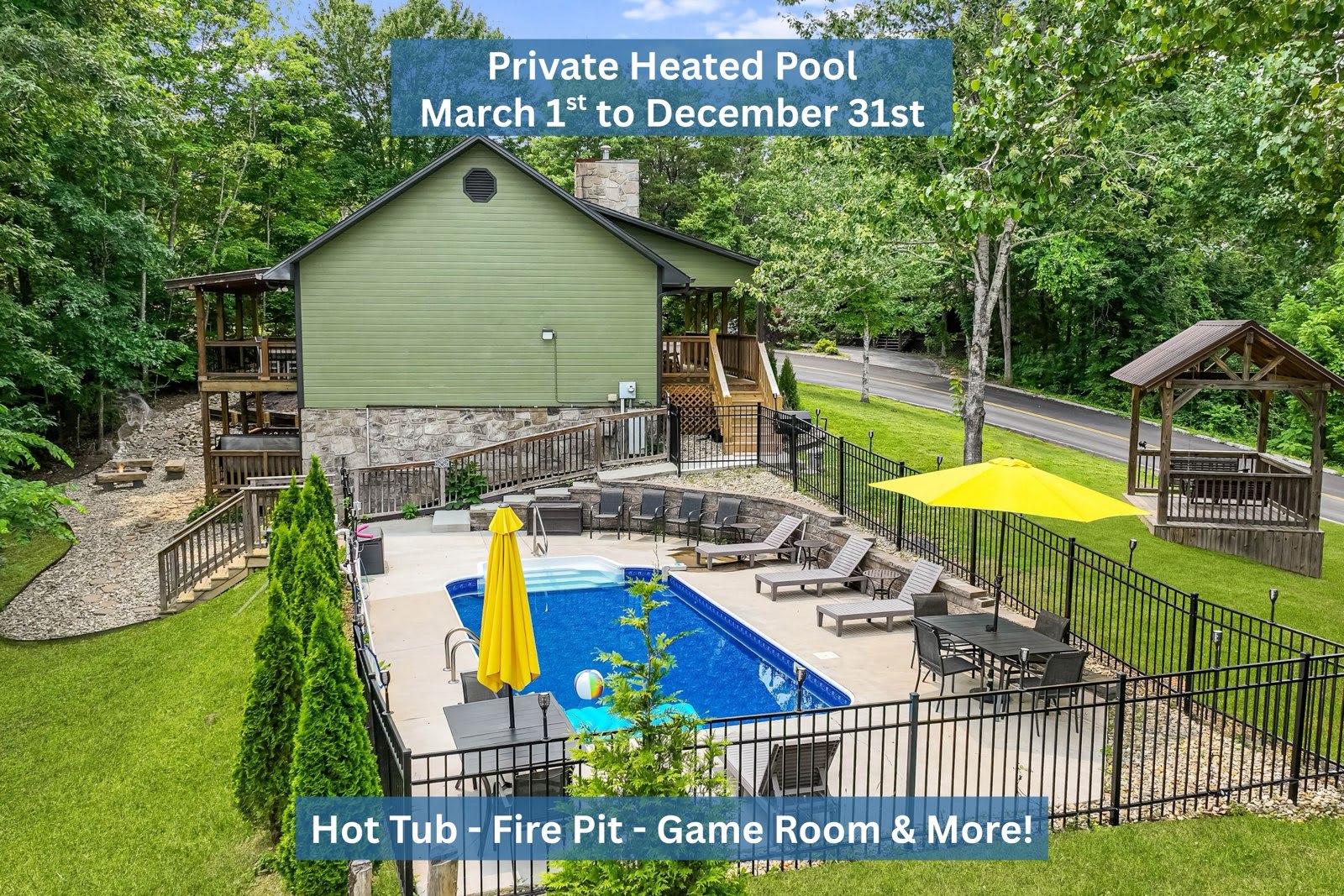 Cozy cabin w/hot tub, fire pit & game room — Pigeon Forge, TN — vacation rental
