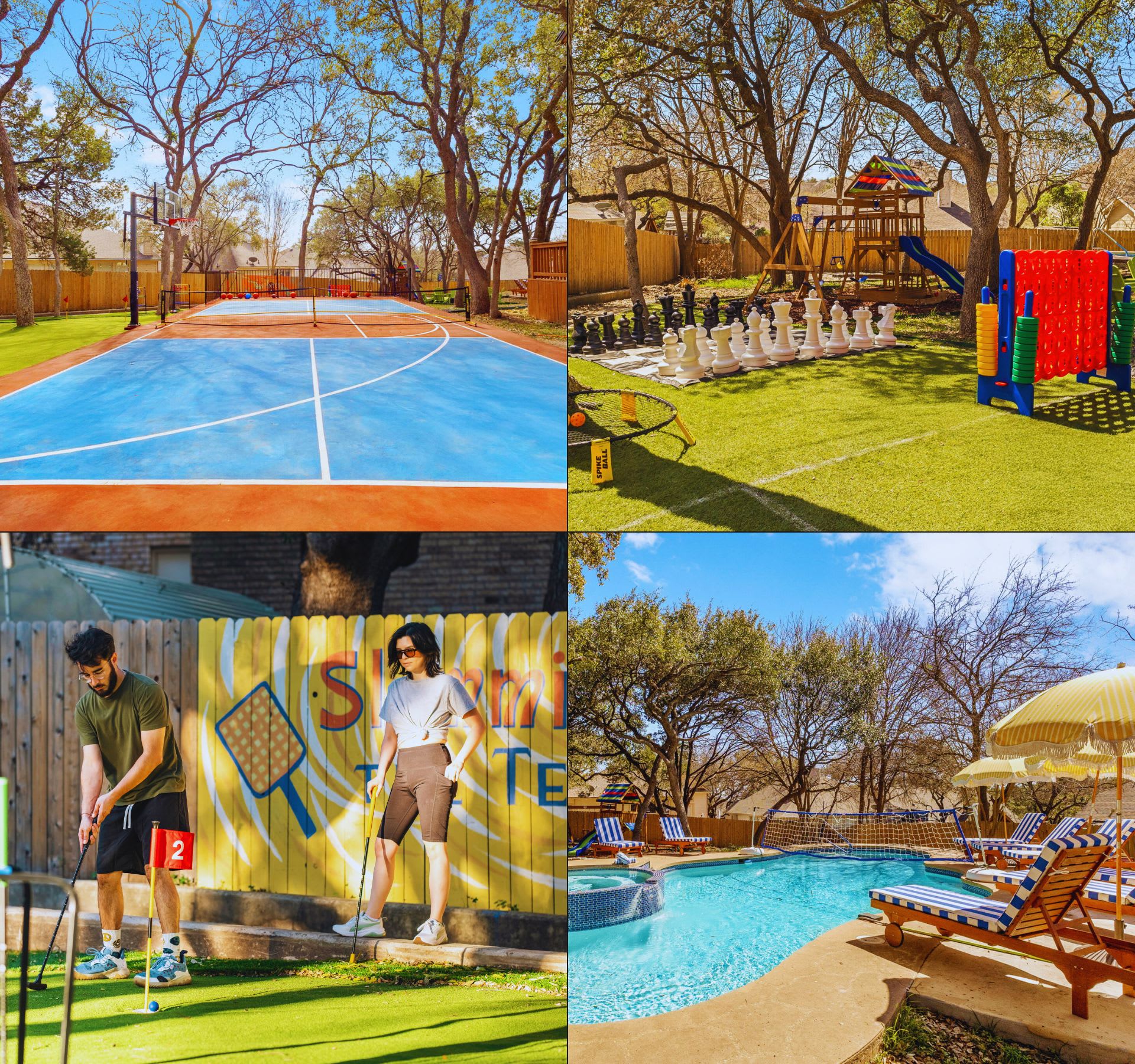 Heatedpool-pickleball-basktball-golf-firepit-games - San Antonio, TX