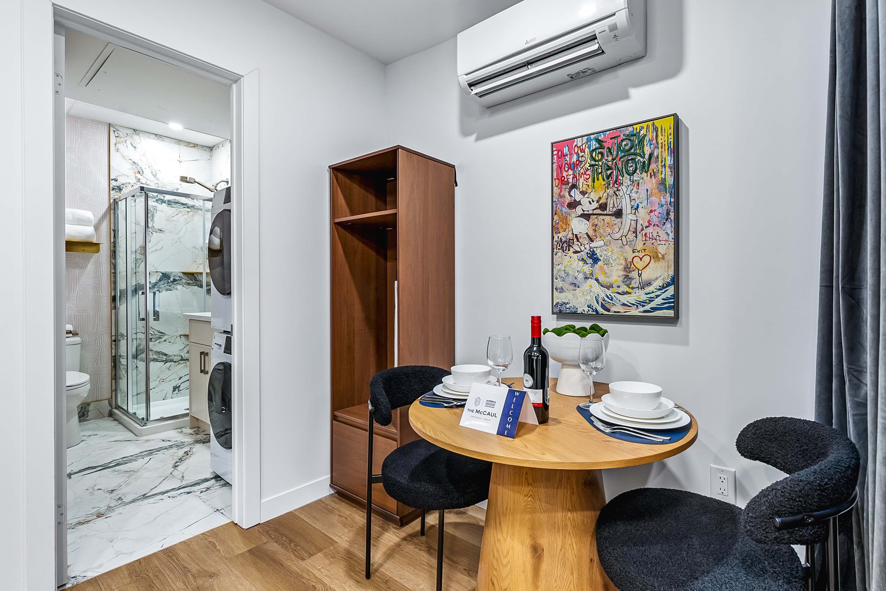 Inviting dining area perfect for relaxed couple meals.