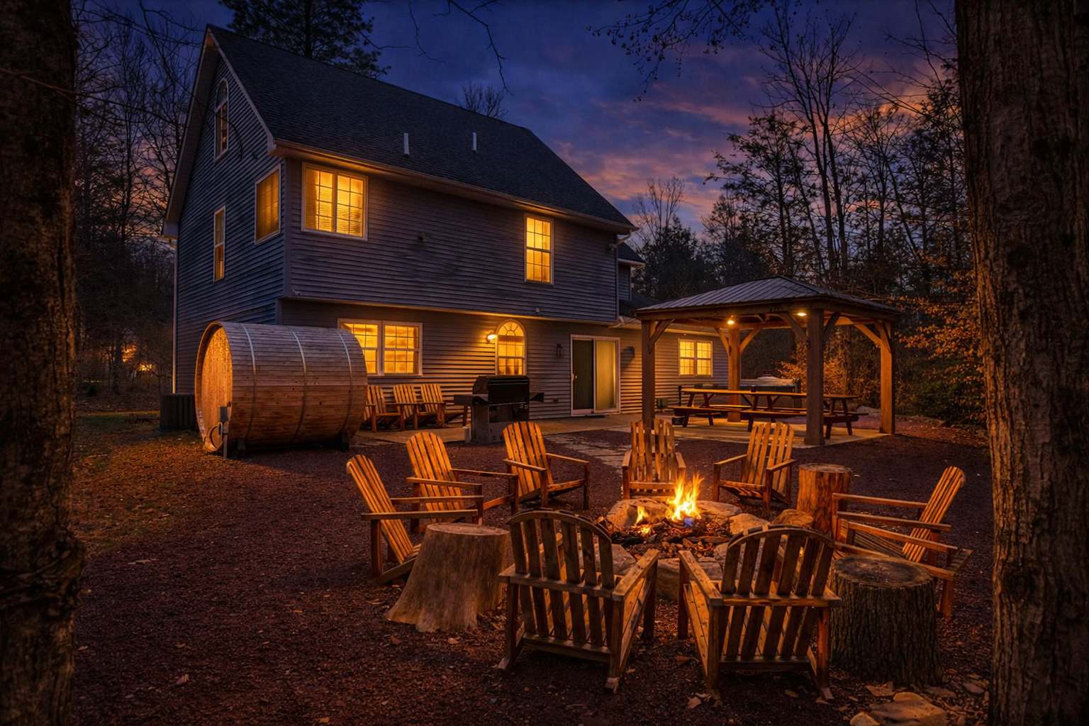 Pocono Gem | Hot Tub | Sauna | 7 mins to Skiing — Blakeslee, PA — vacation rental