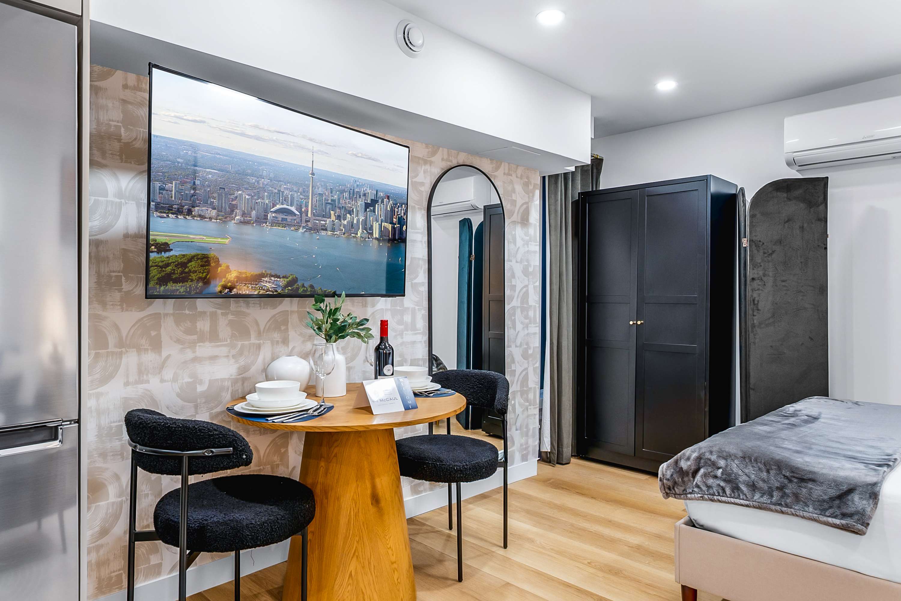 In-unit dining for two.