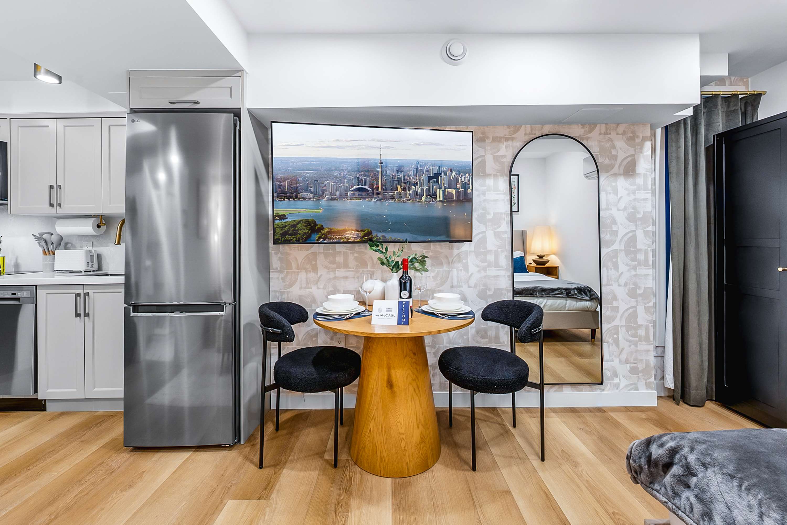 Modern décor with cozy touches for a true home-away-from-home feel.