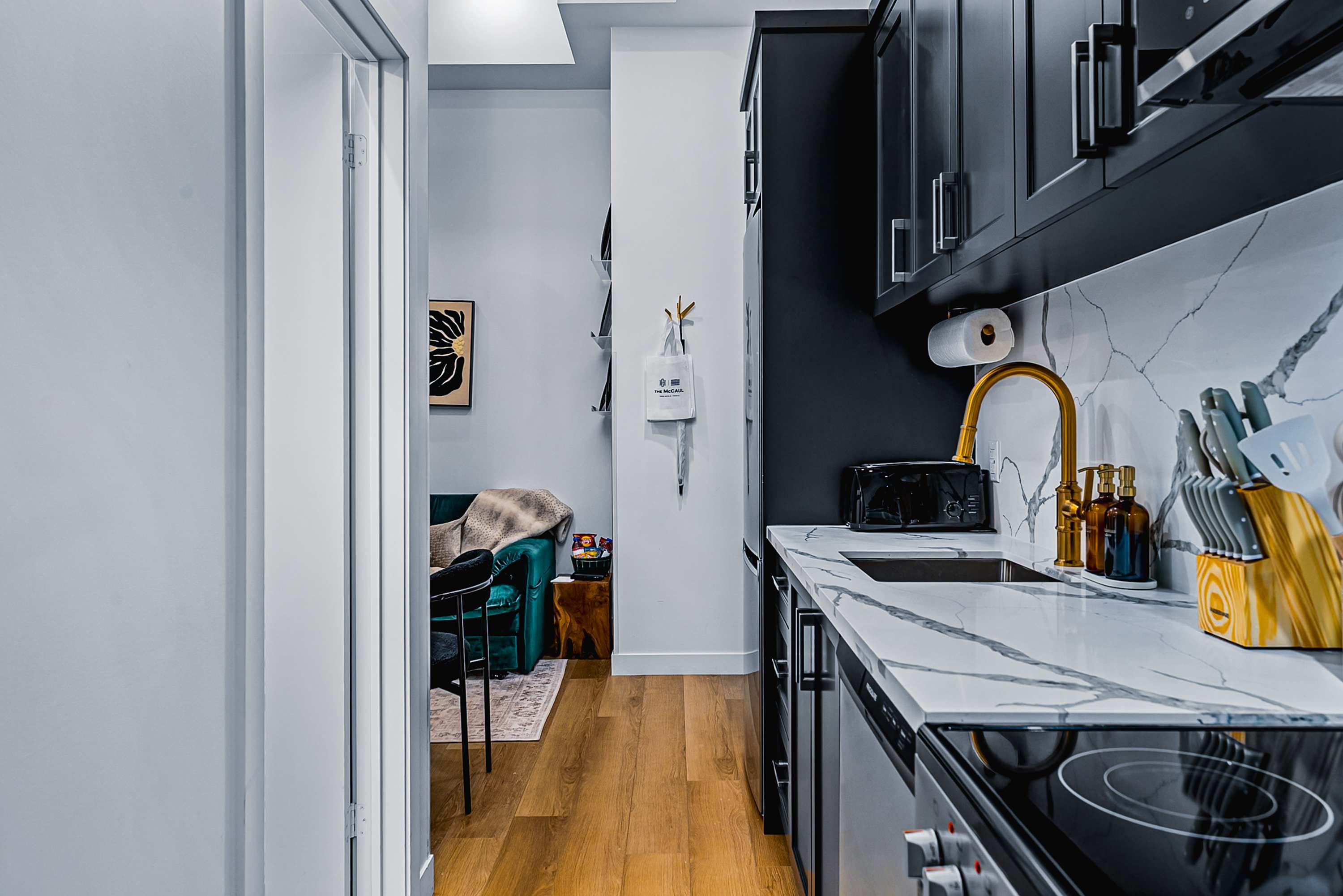 Cook with ease in a sleek, contemporary kitchen.