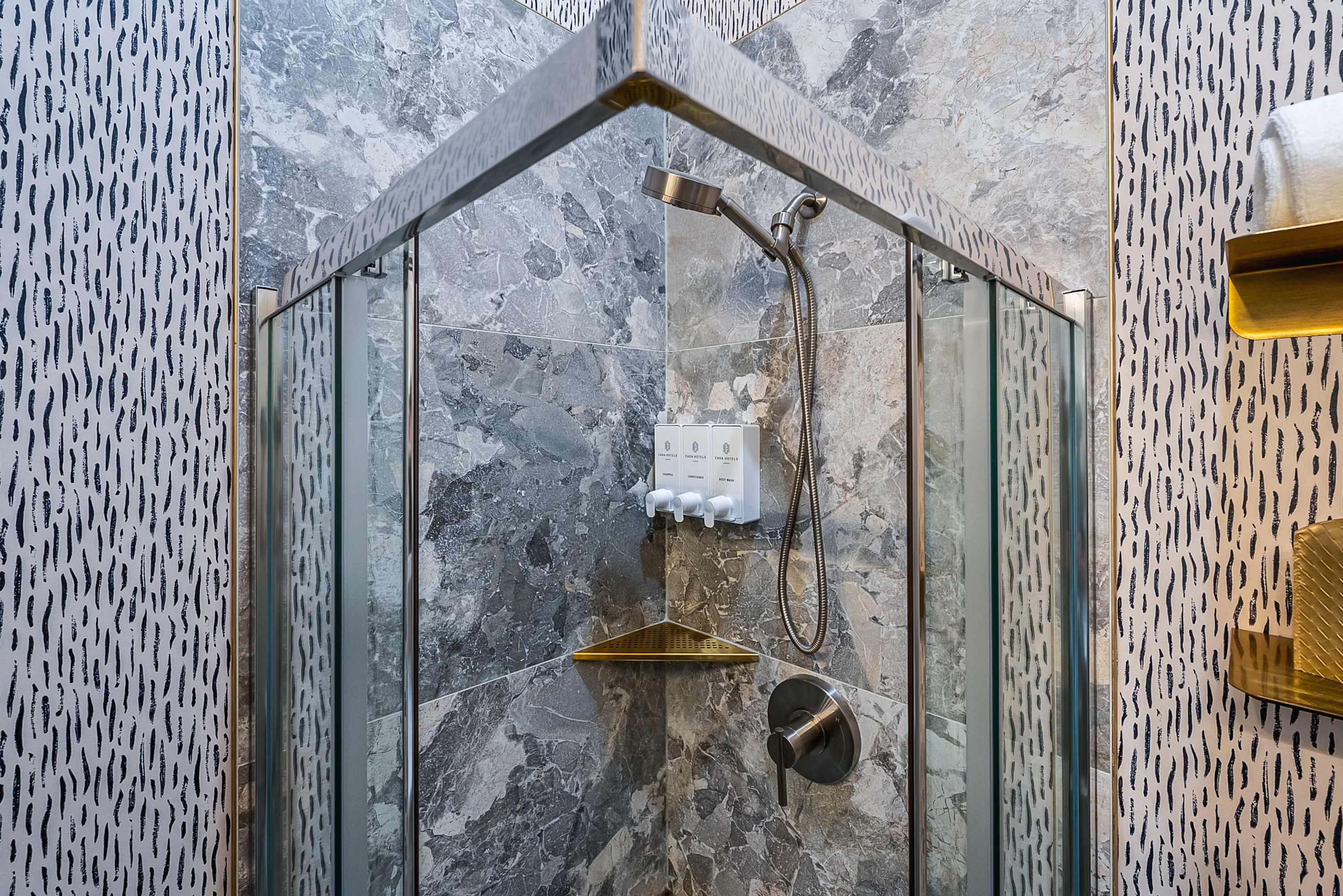 Bright, modern shower designed for comfort and ease.