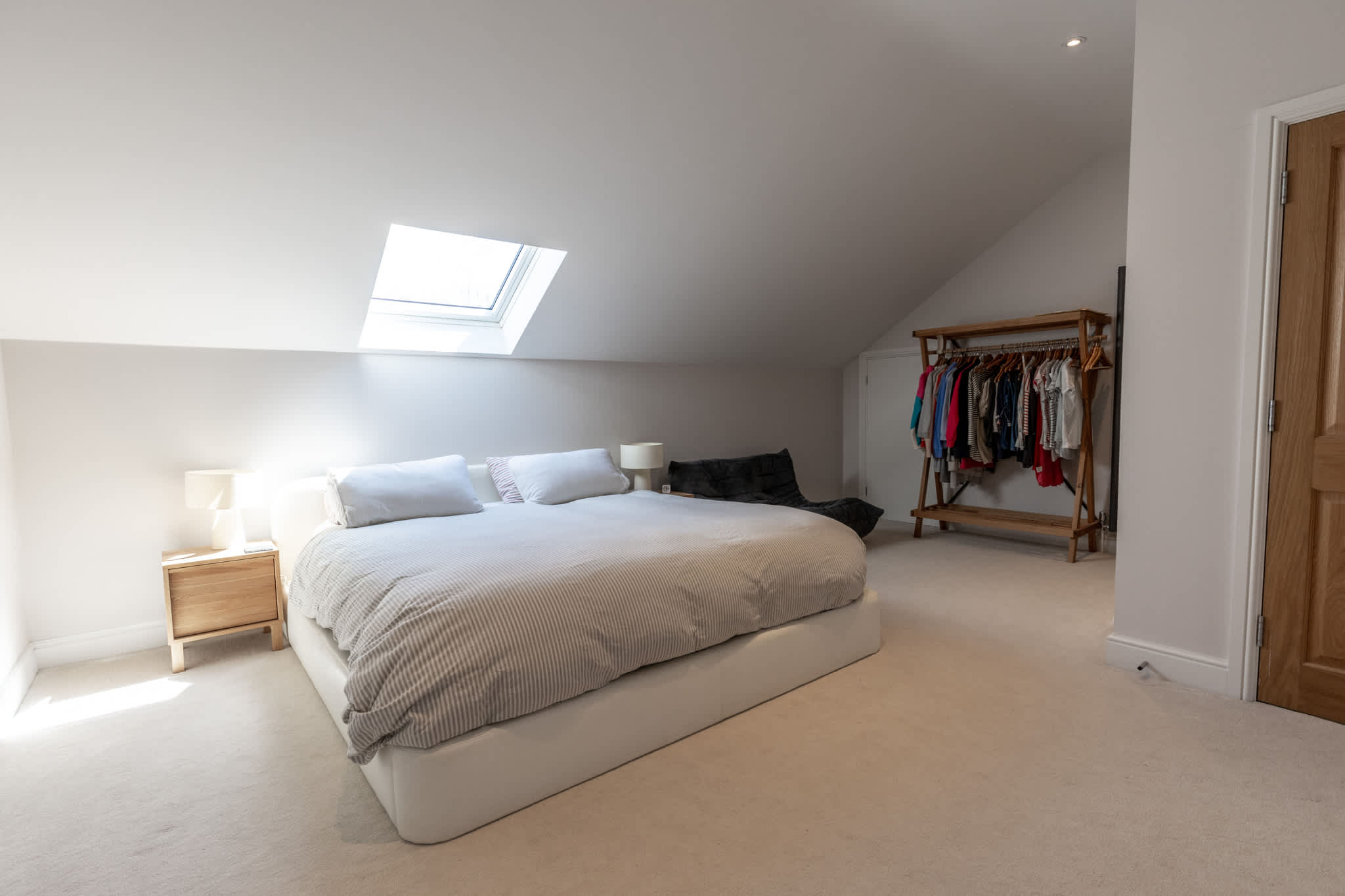 Spacious master king on the top floor.