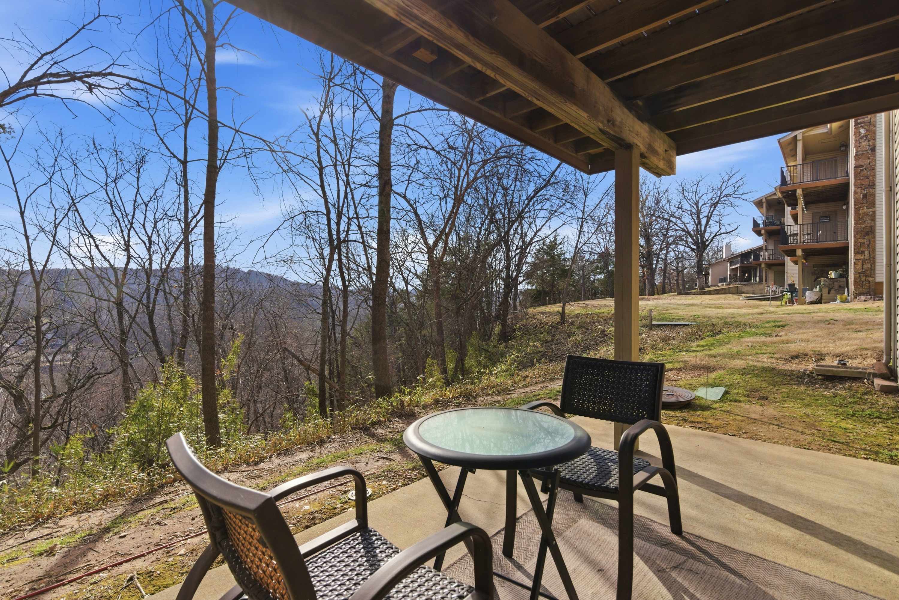 Lounge the day away or dine alfresco with serene views on the patio​