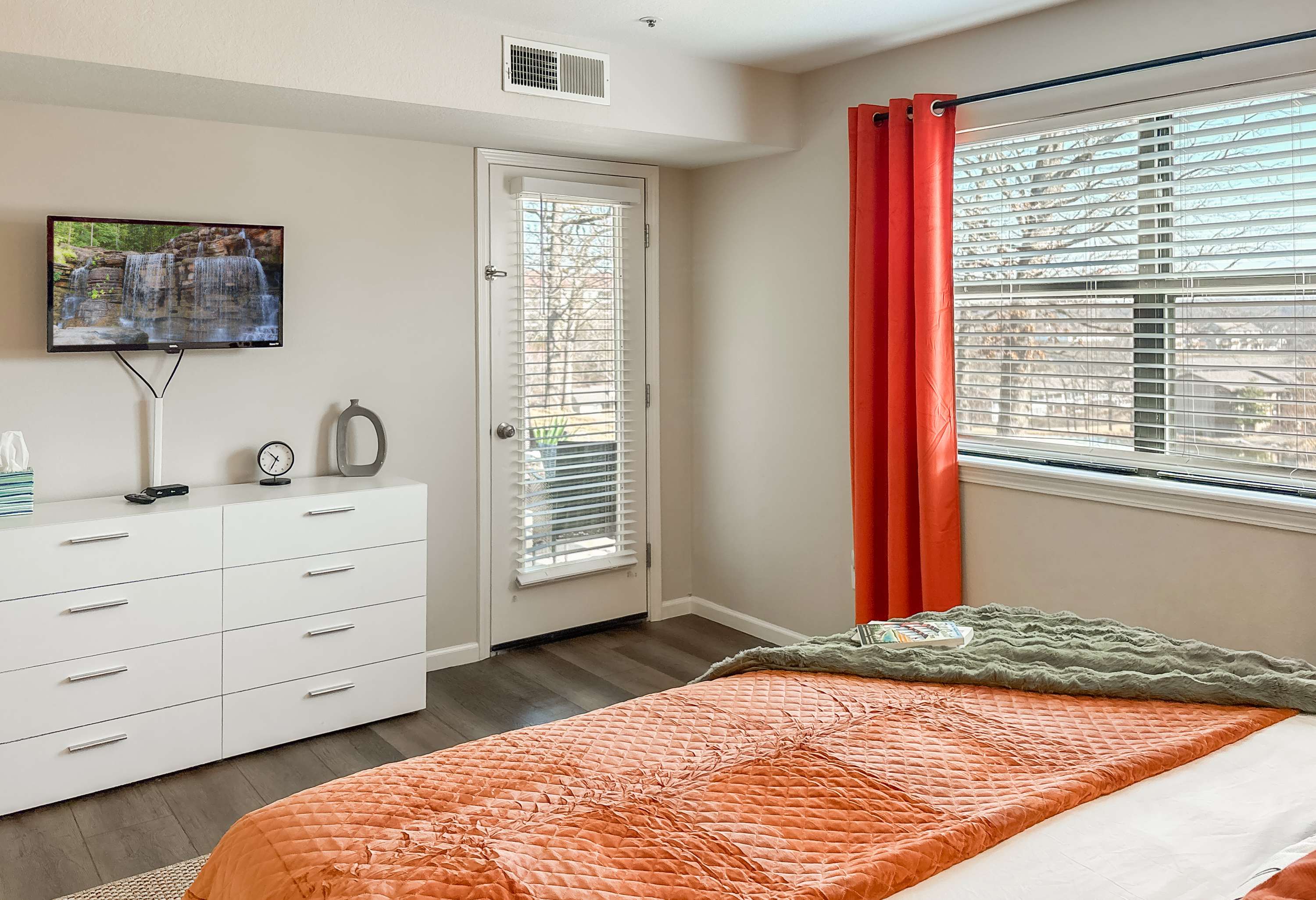 The Sunset Suite has private access to the patio.