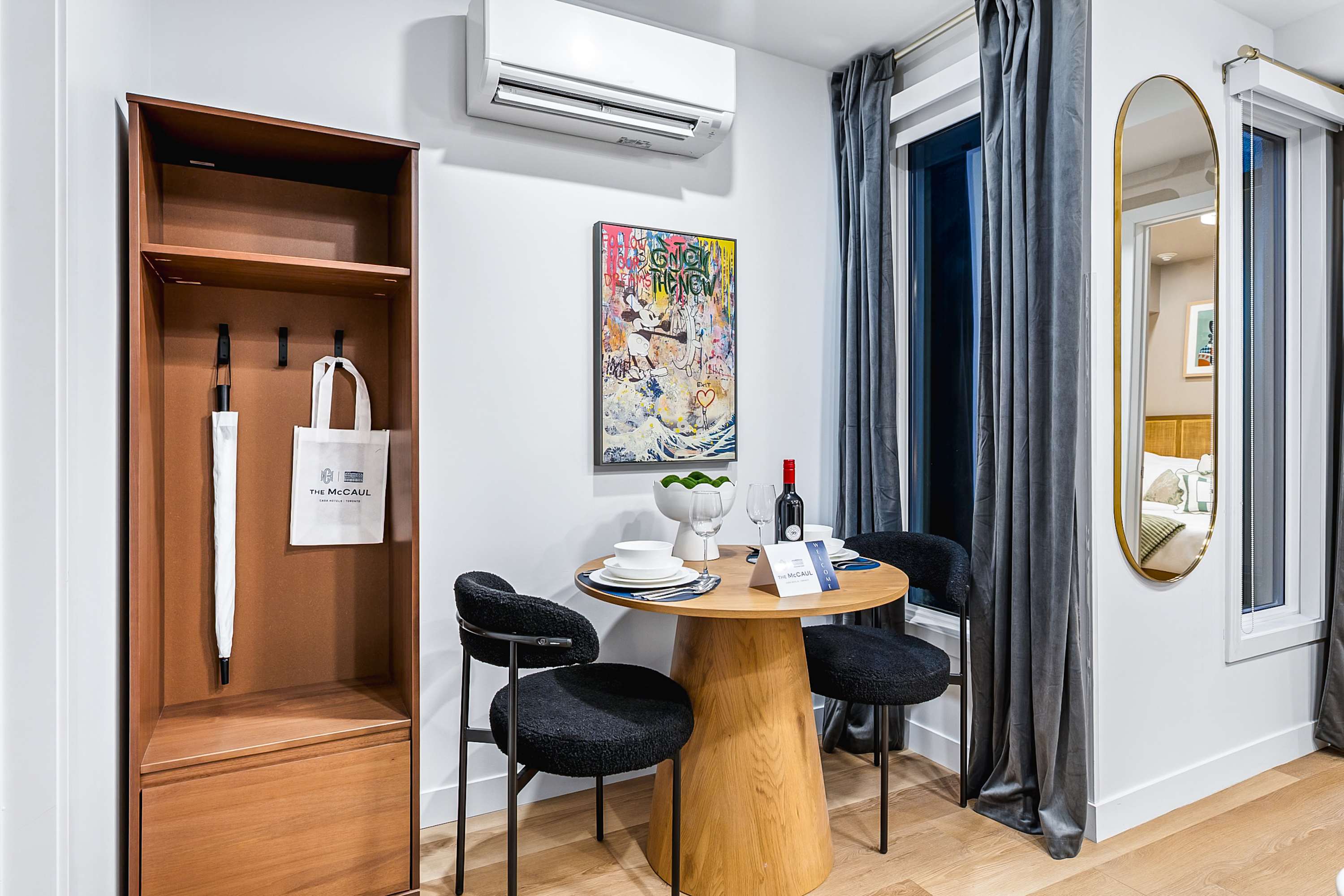 Intimate dining area ideal for couples or small groups.