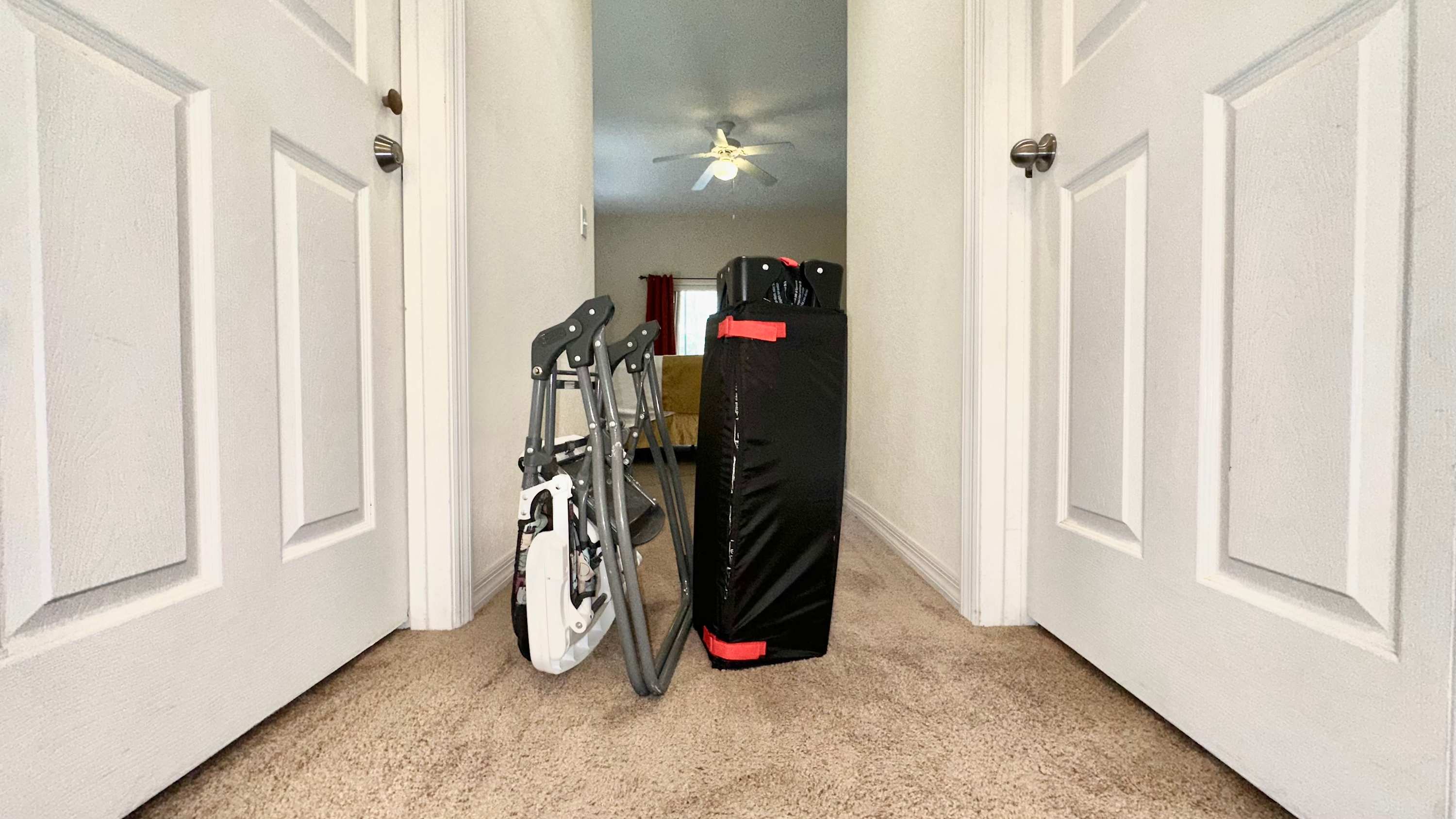 Enjoy a worry-free stay with a high chair and playpen ready for use