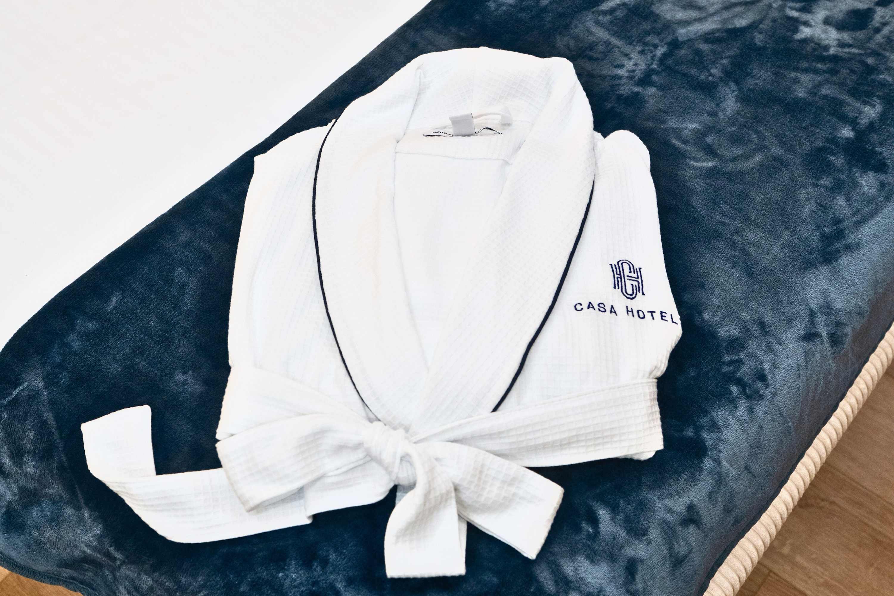 Comfortable robe provided for guests.