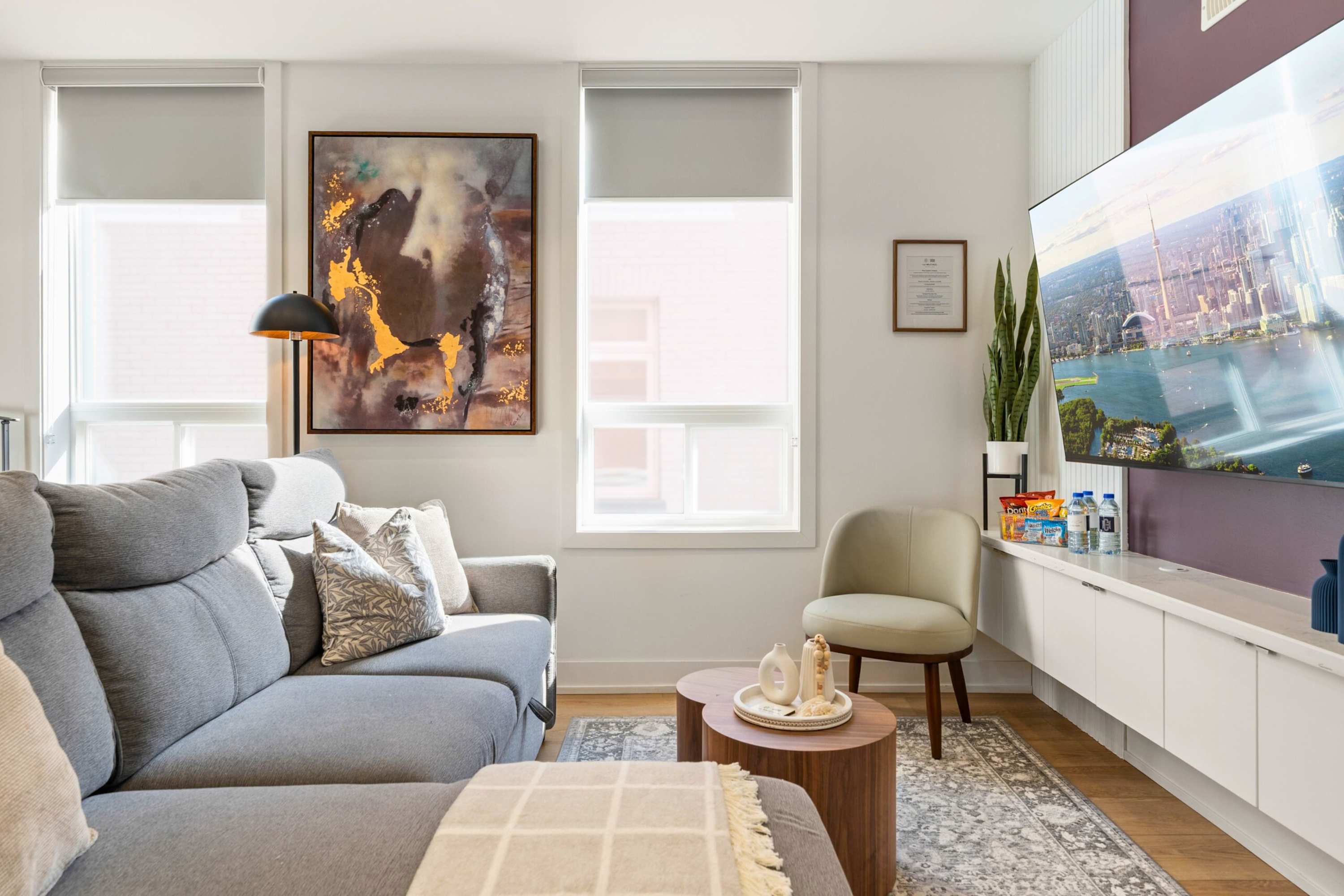 Modern design living area.