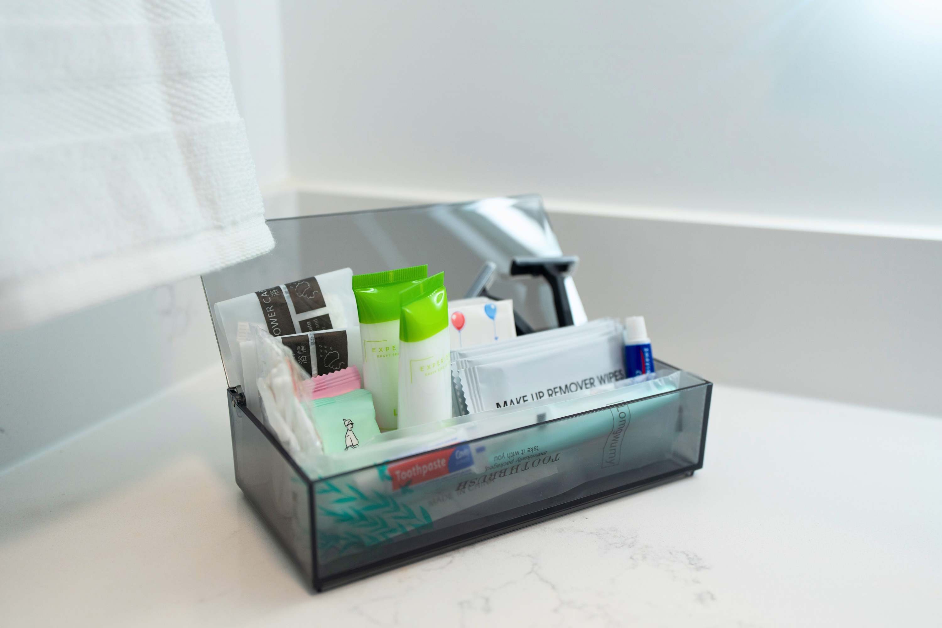 Complimentary bathroom amenities.