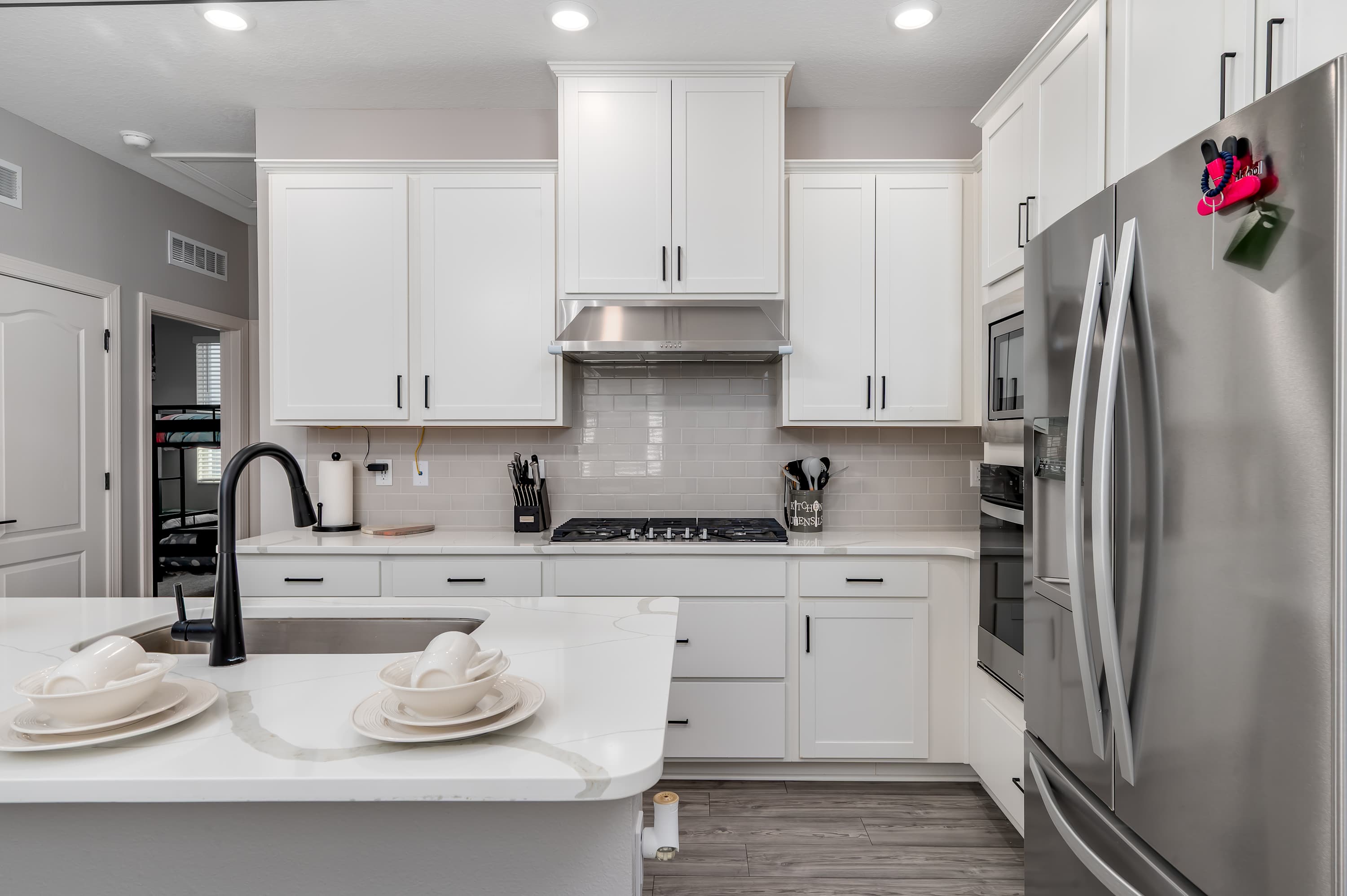 Spacious single level home with patio & kitchen