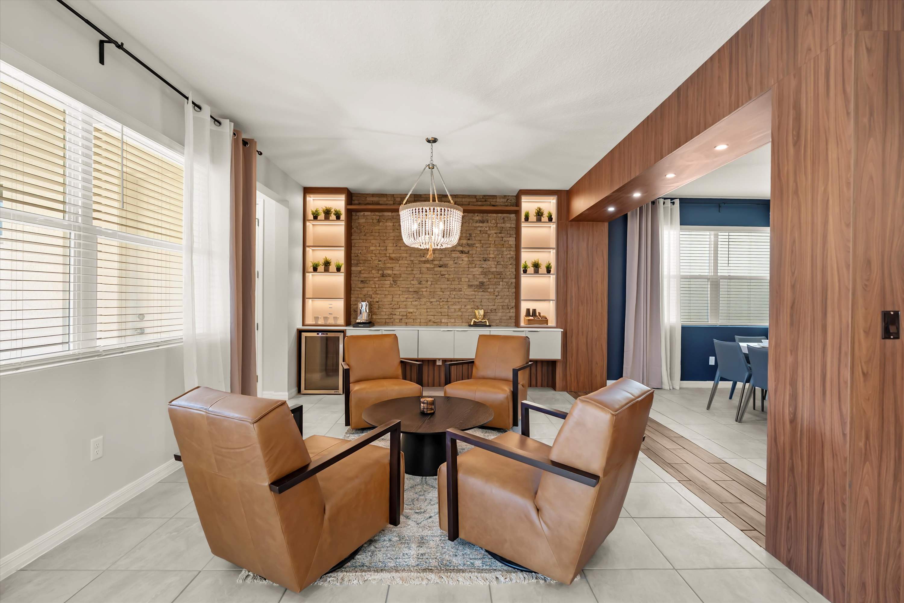 Comfortable, stylish corner for relaxing, chatting, or enjoying quality time together