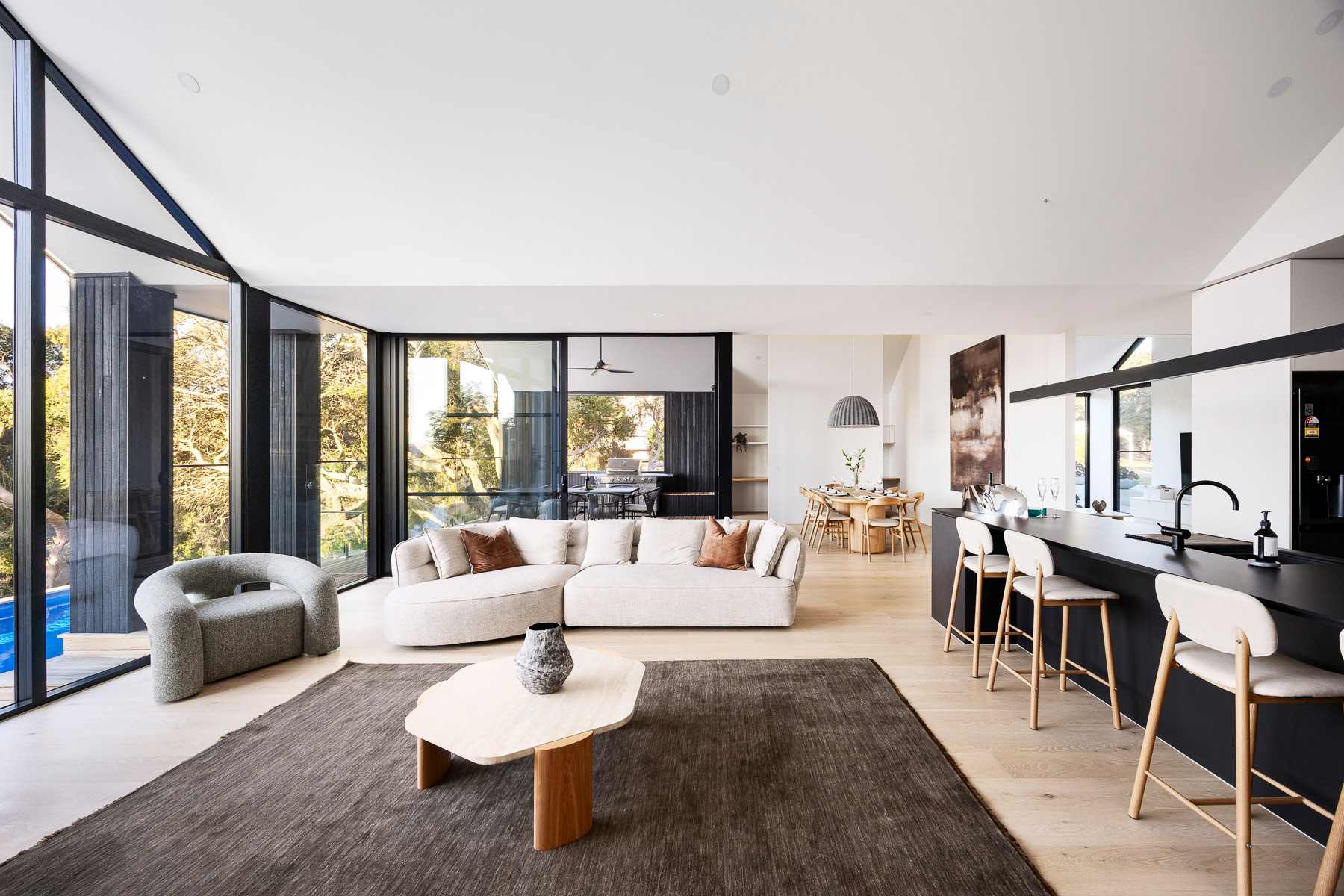 Living and kitchen