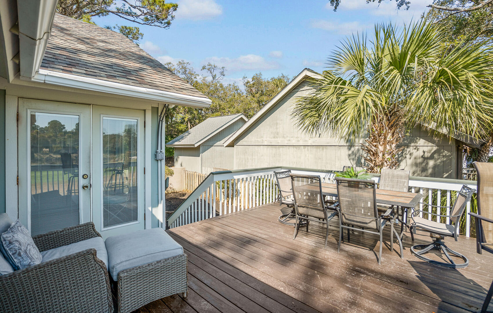 Spacious deck with beautiful golf course views