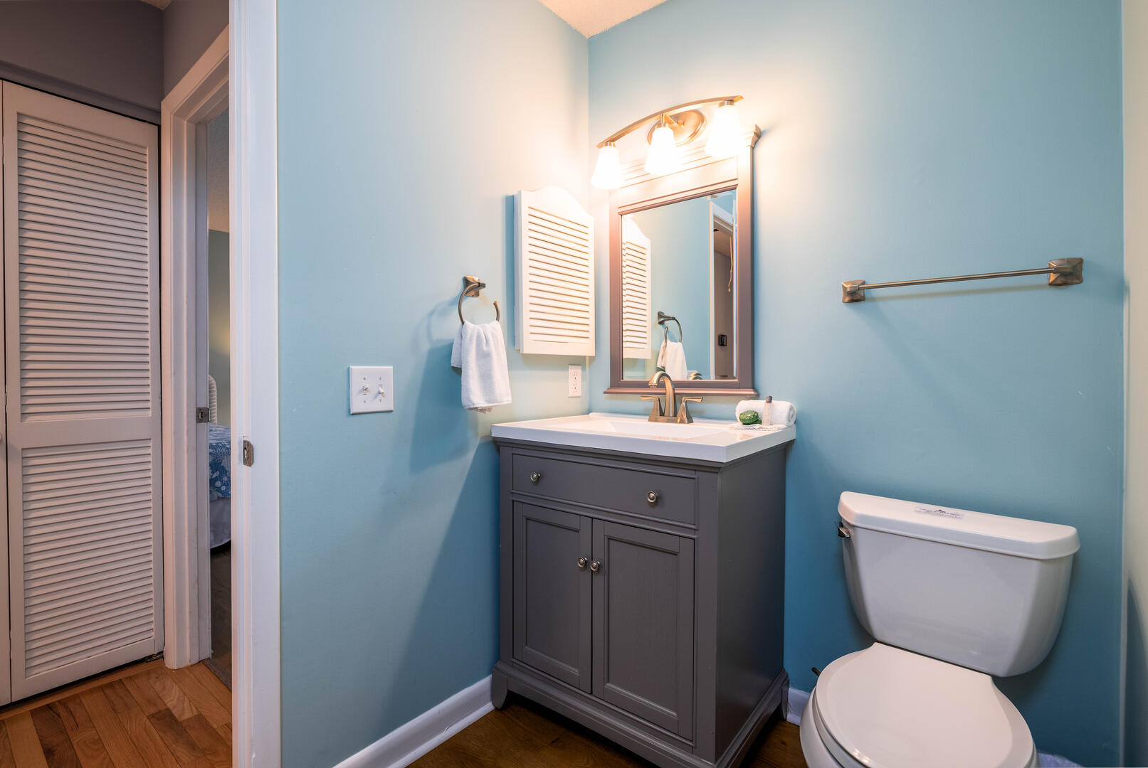 Guest bedroom with Jack and Jill bathroom