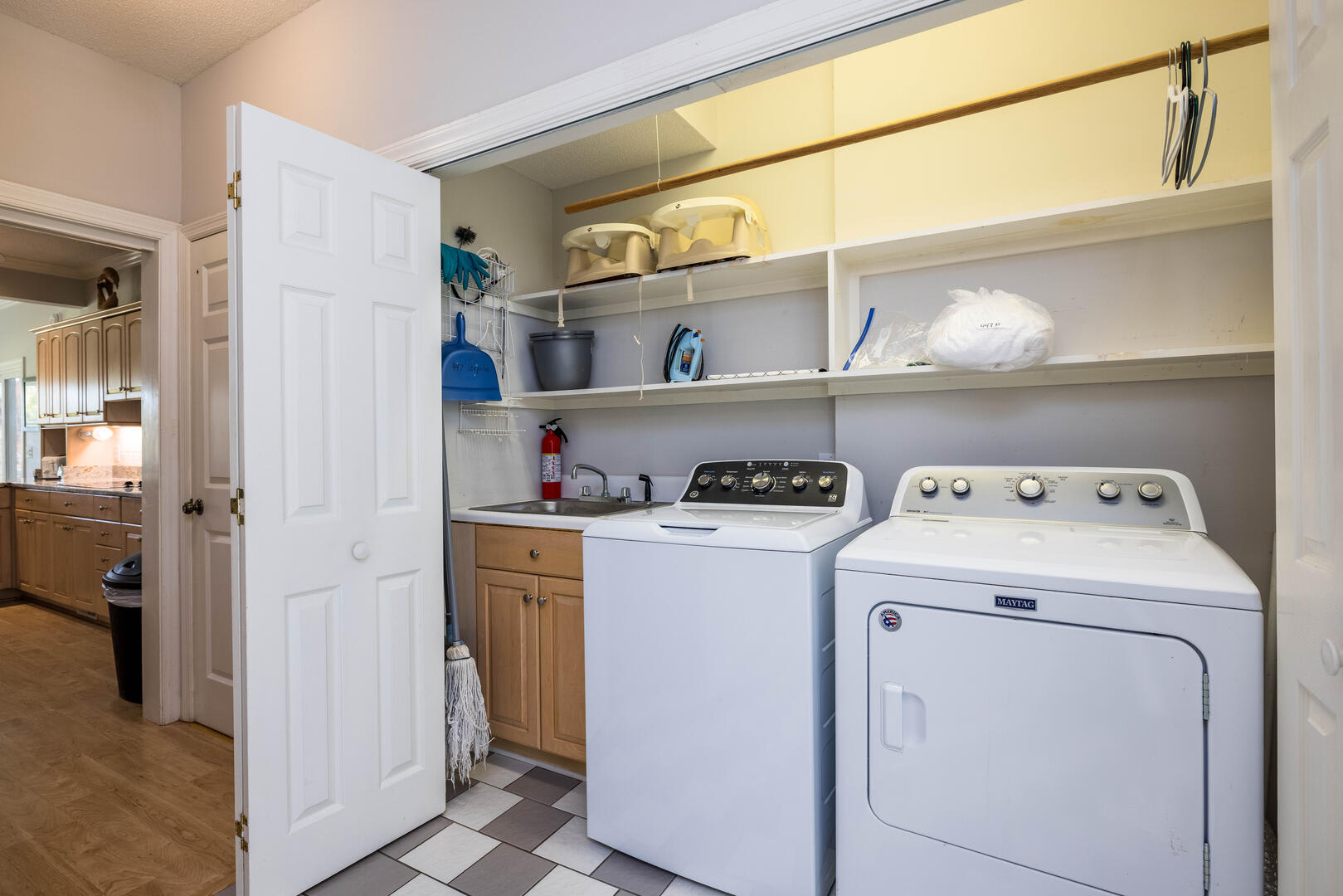 Laundry room off of kitchen