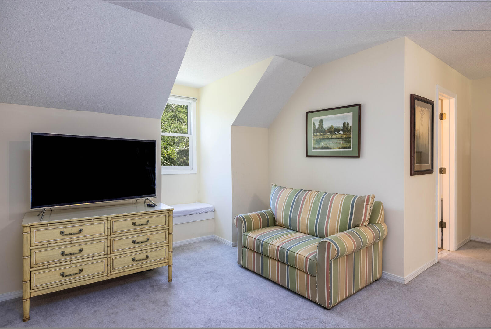 Second floor guest bedroom with en suite bathroom. Please note that bunk bedroom is off of this bedroom.