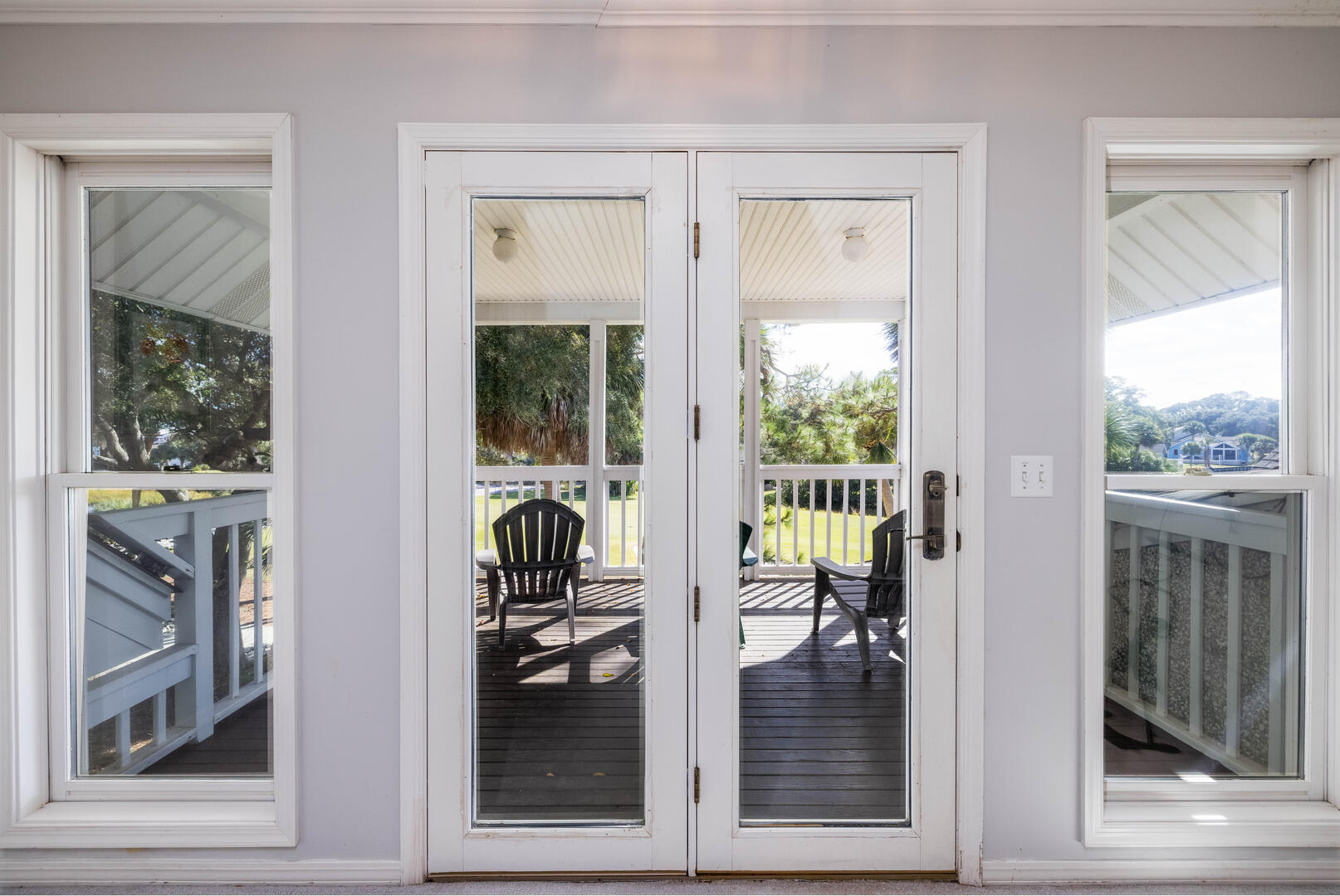 Lovely back deck views of the golf course