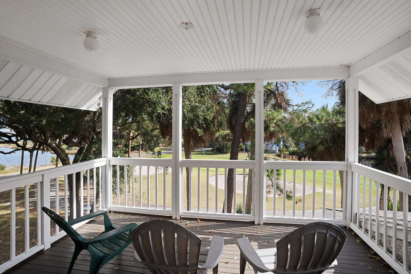 Lovely back deck views of the golf course