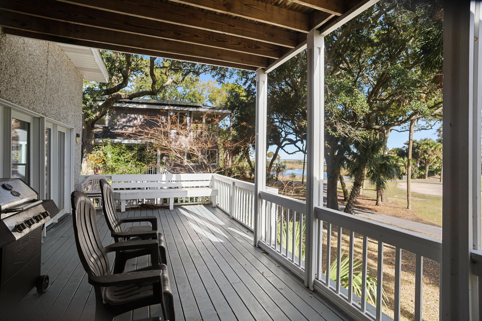 Lovely back deck views of the golf course