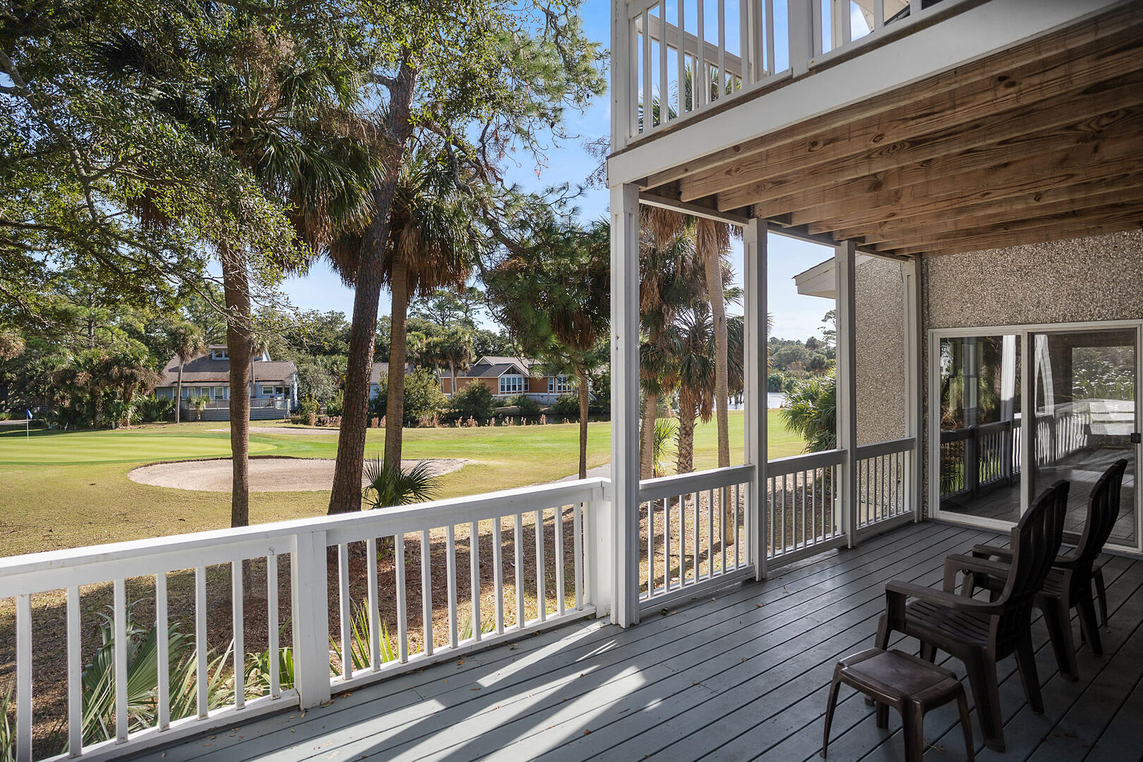 Lovely back deck views of the golf course