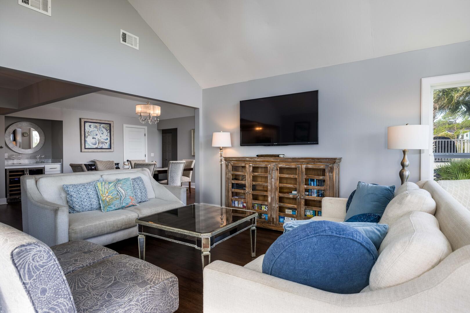 Lovely living room with a view