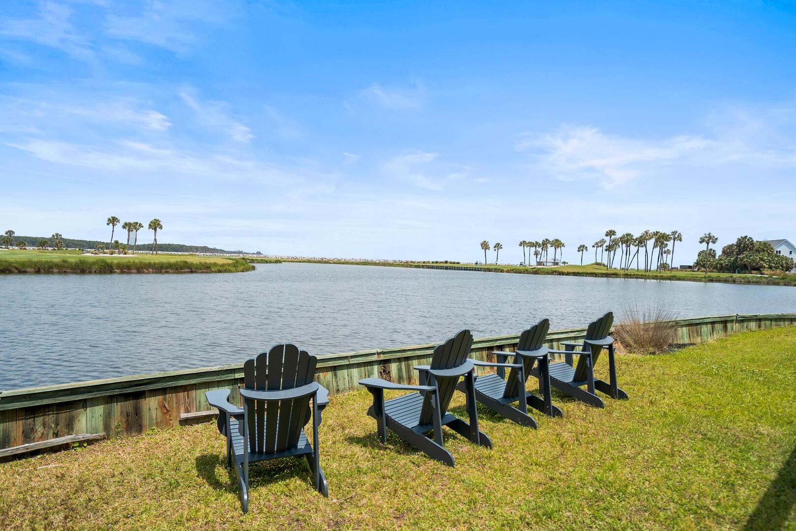 Beautiful water and golf course views
