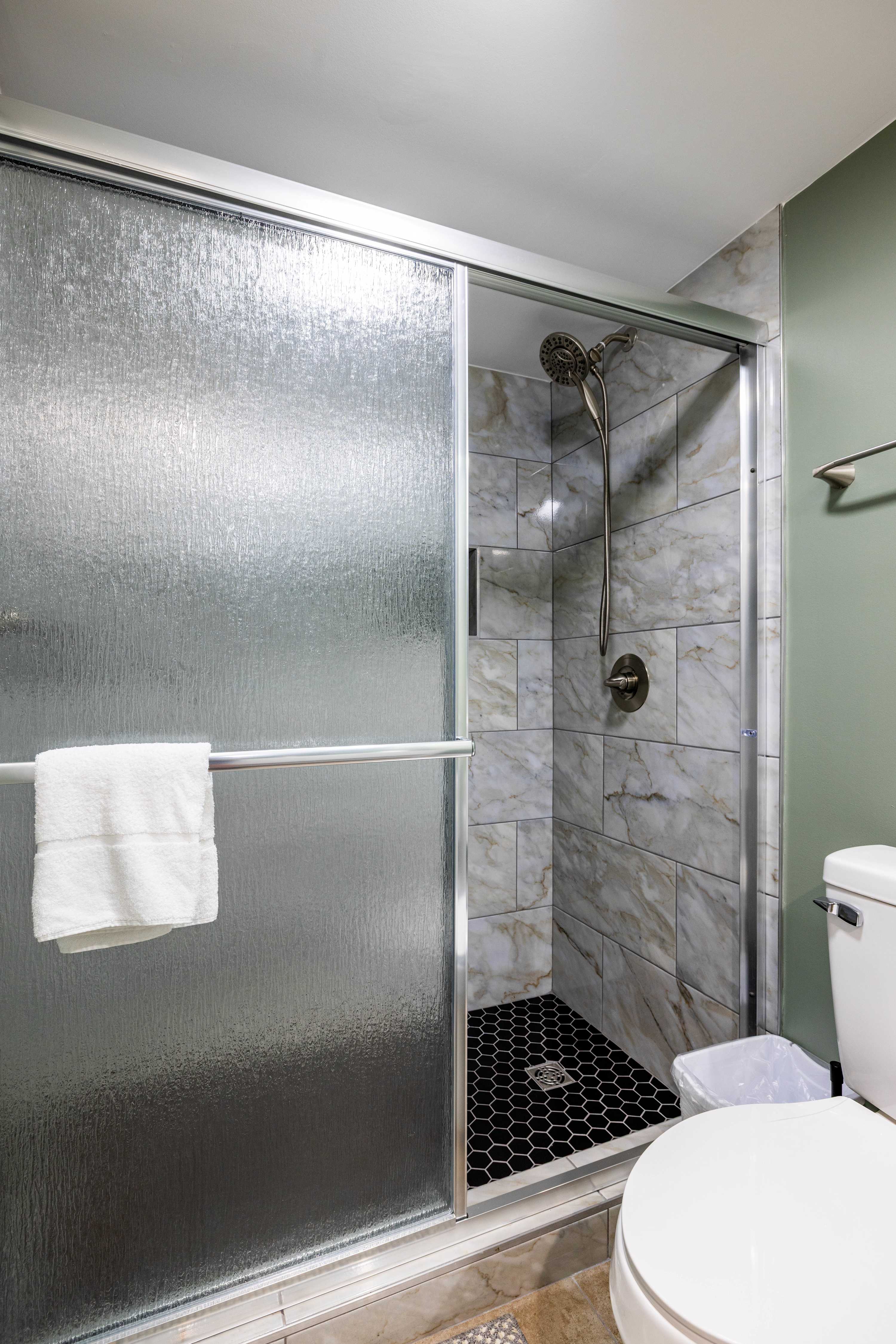Fully Renovated Primary Bathroom with Walk-In Shower 