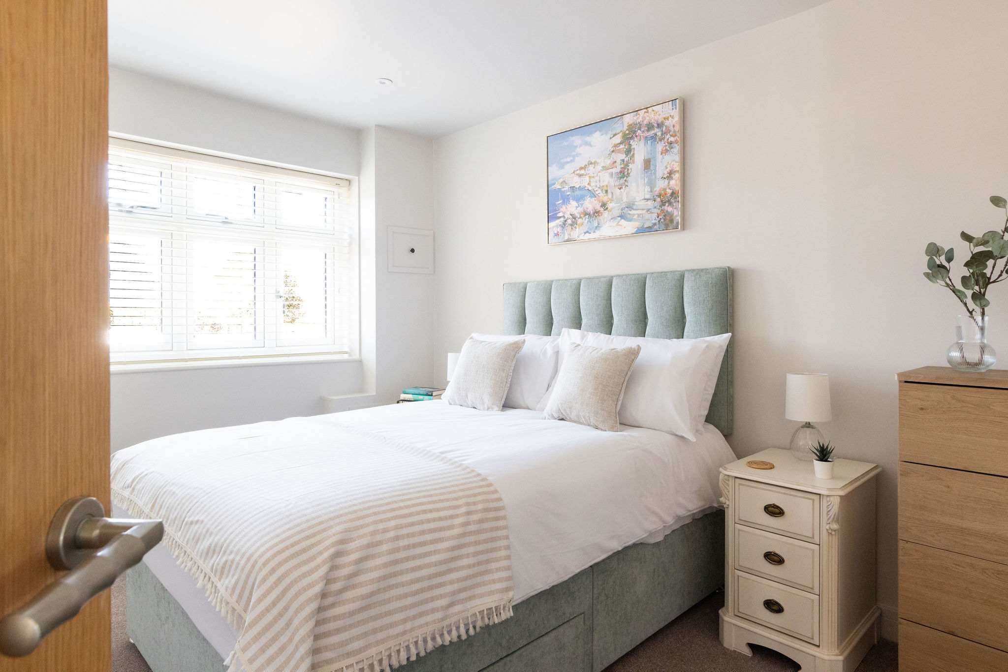 Stylish coastal retreat with comfortable bedrooms, designed for a peaceful and relaxing stay by the sea.