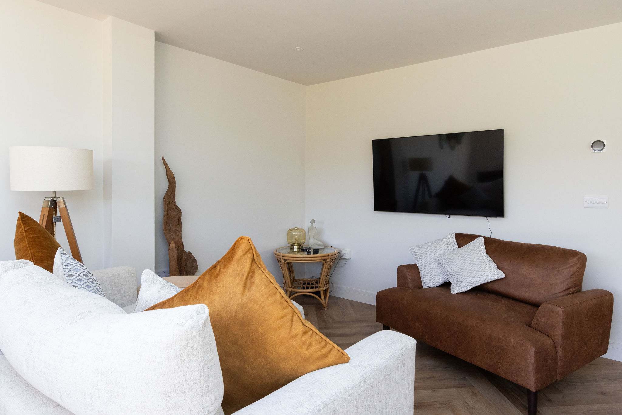 Comfortable and modern interiors designed for relaxing evenings after exploring the coast.