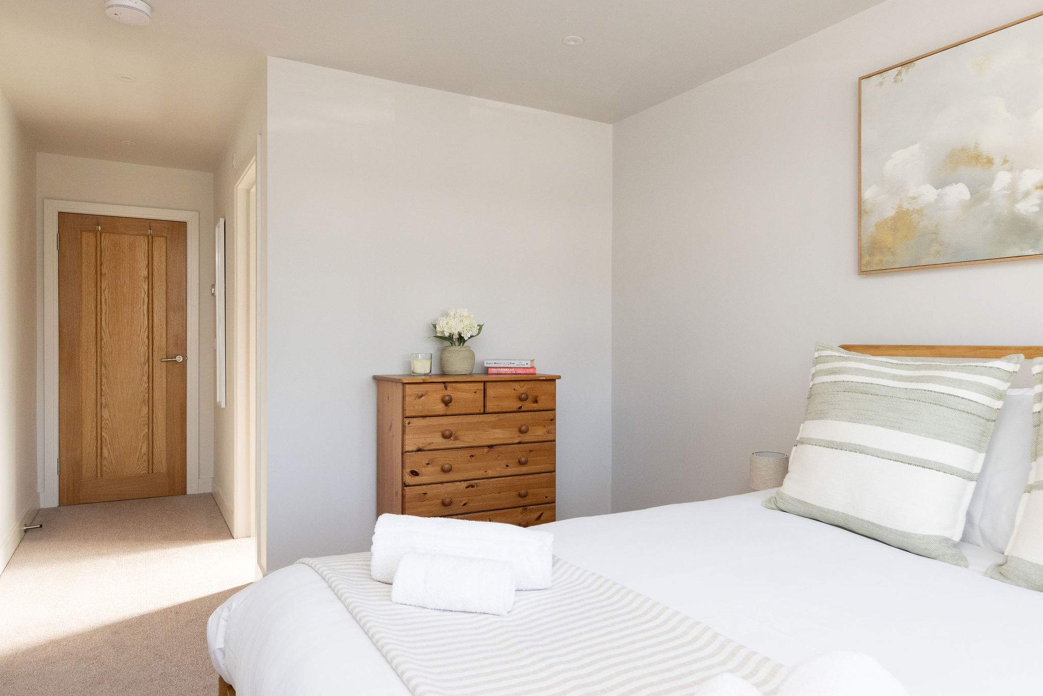 Peaceful seaside retreat with comfortable bedrooms, designed for restful stays and relaxed coastal living.