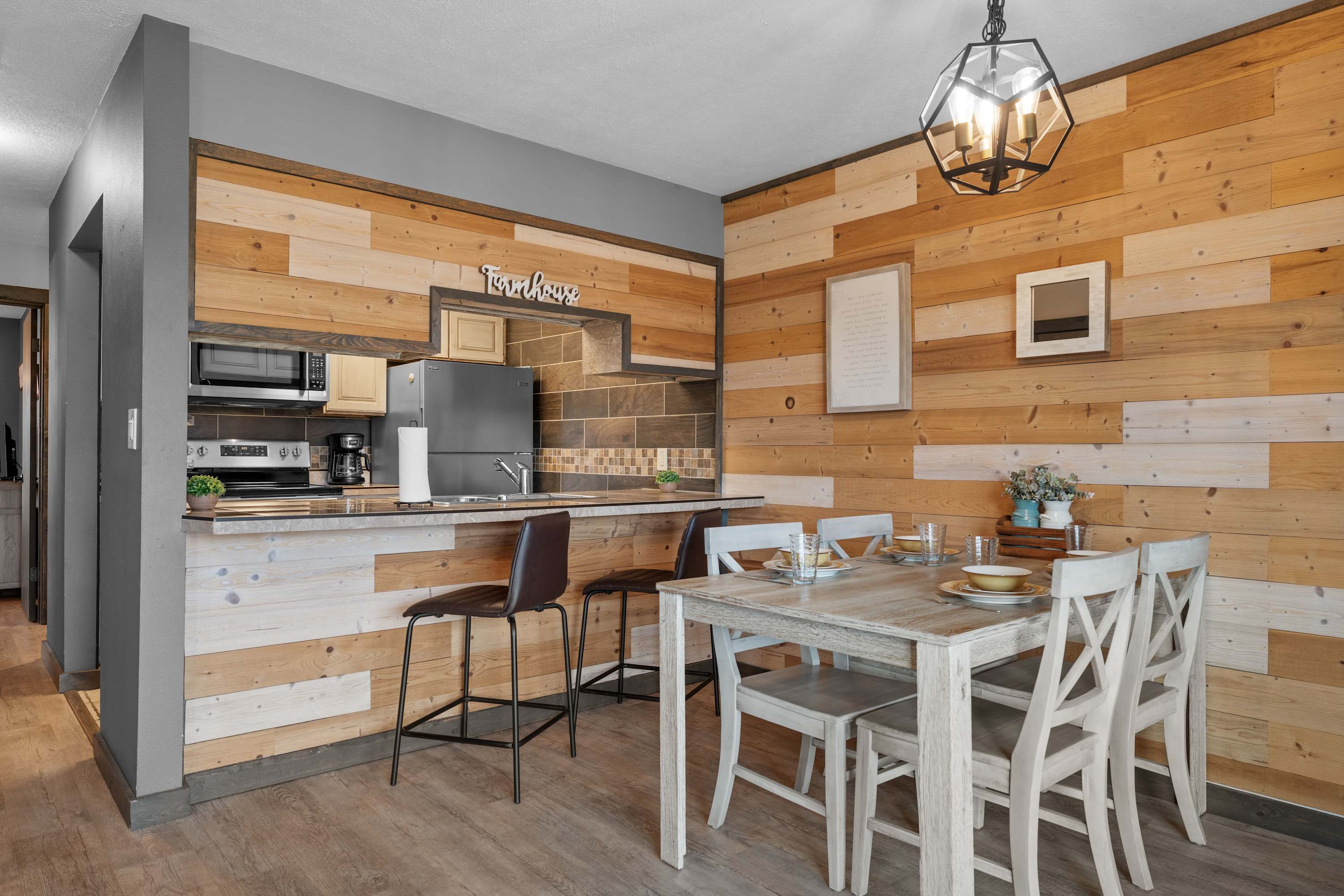 Make mealtime memories together in the inviting dining area​