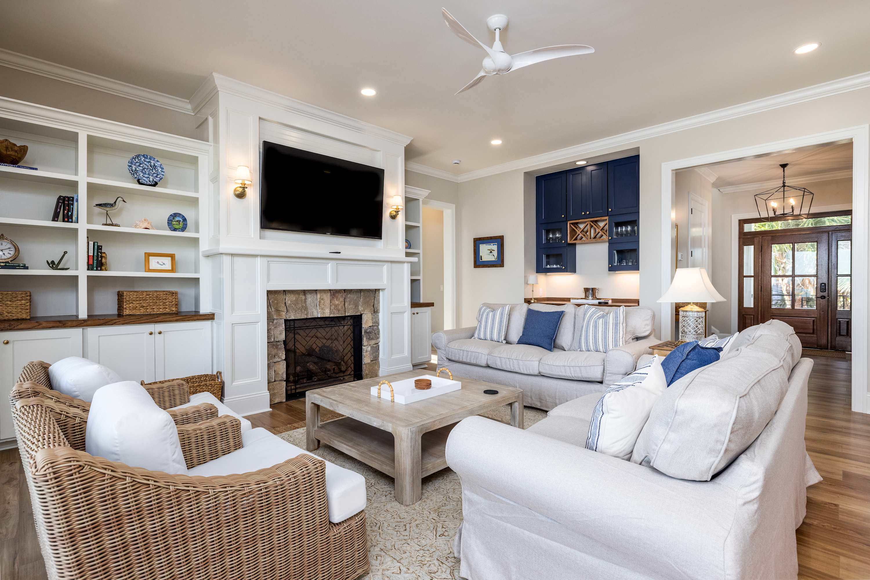 Living Room and Bar with Wine Cooler