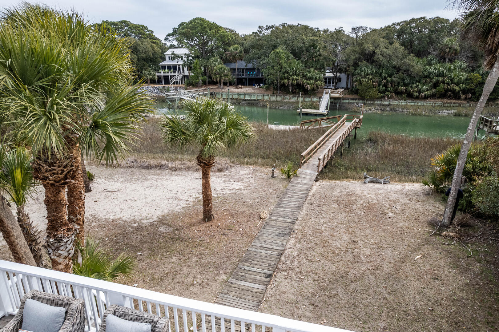 Aerial View Dock Walkway