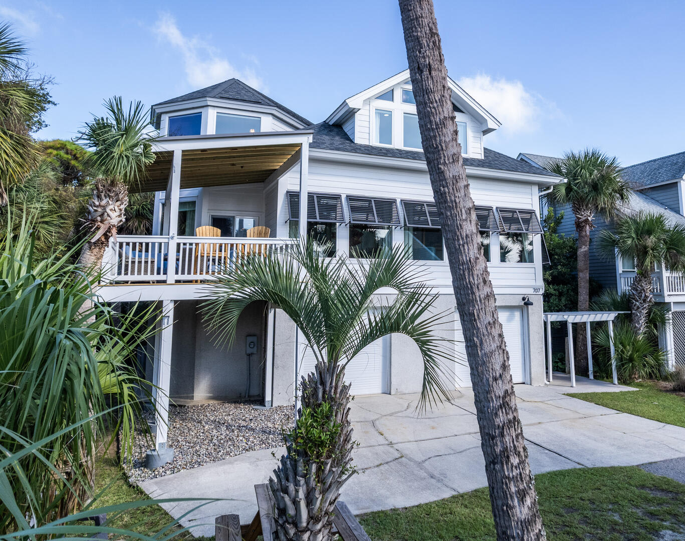 Front of the House with Garage and 4 Parking Spaces