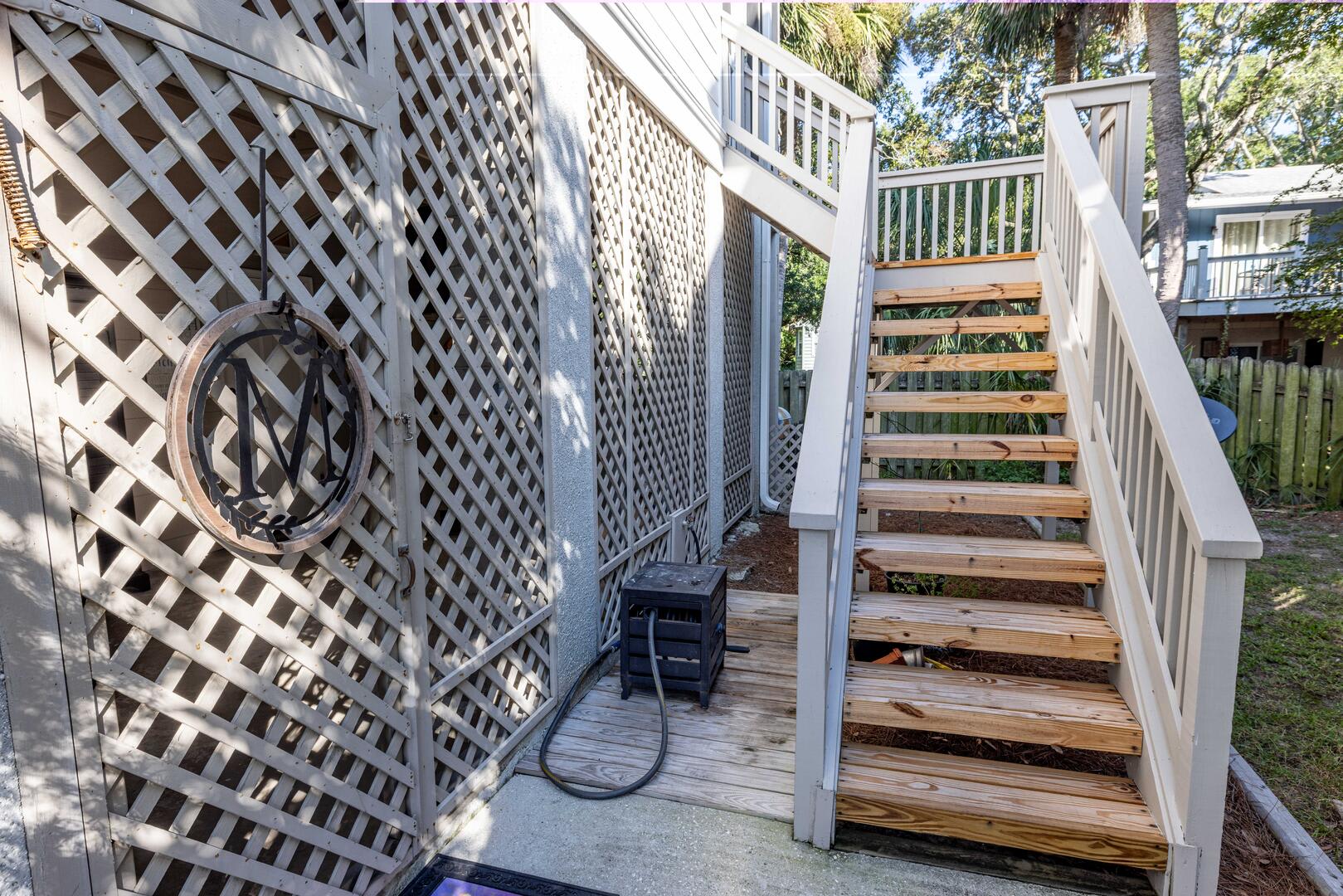 Garden Entrance Patio with Foot Wash and Seating