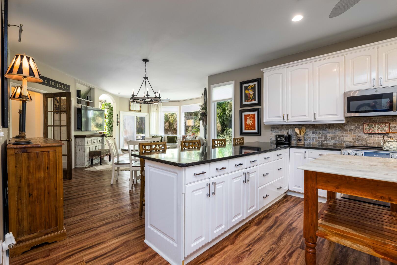 Open Concept Kitchen, Dining Area and Living Room