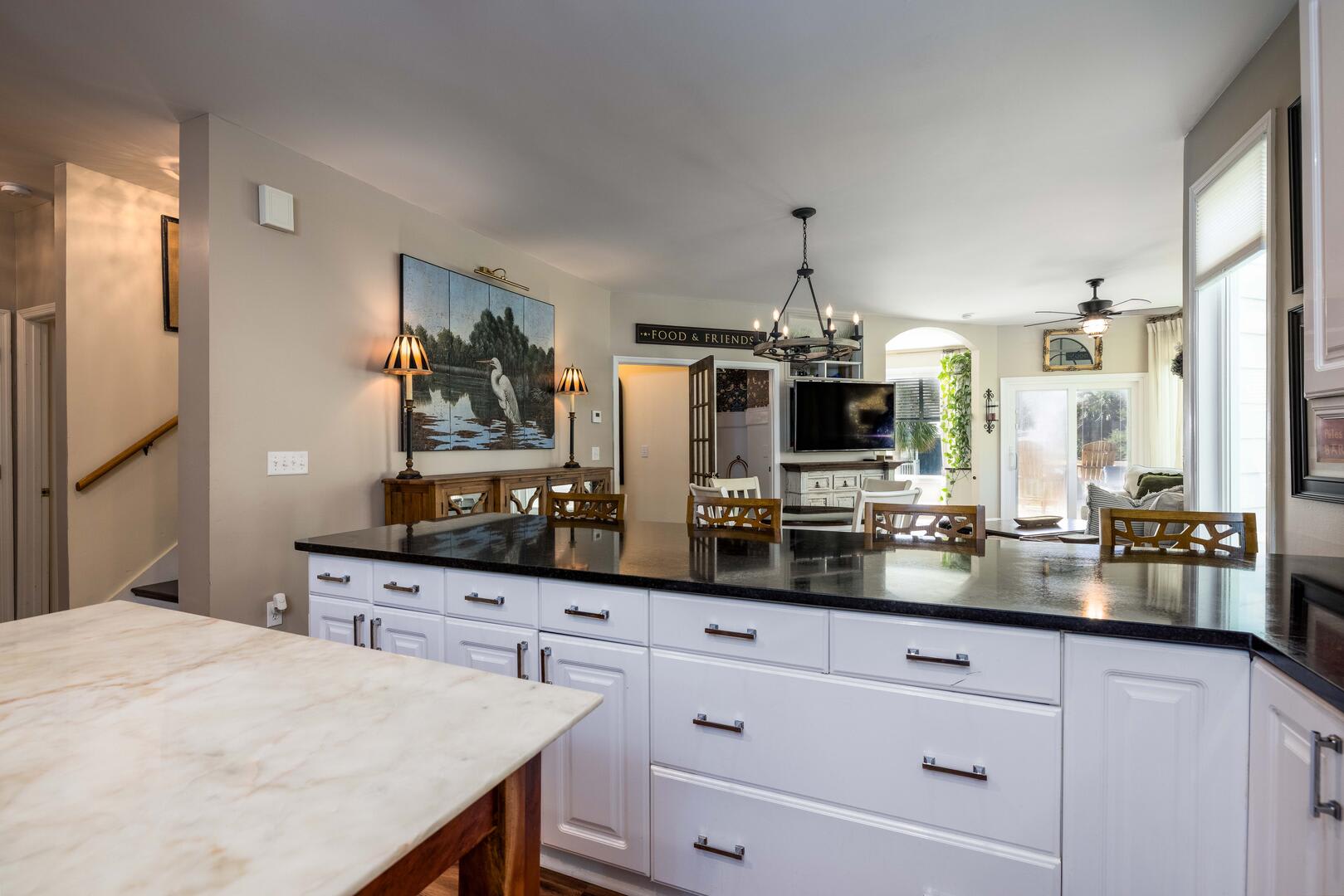 Open Concept with Kitchen, Dining Area and Living Room